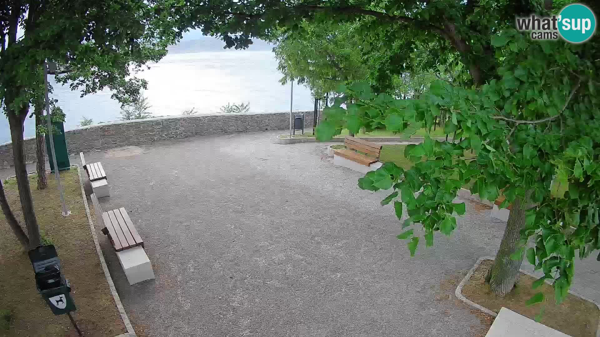Senj Live Webcam – Schriftstellerpark und Velebit-Kanal