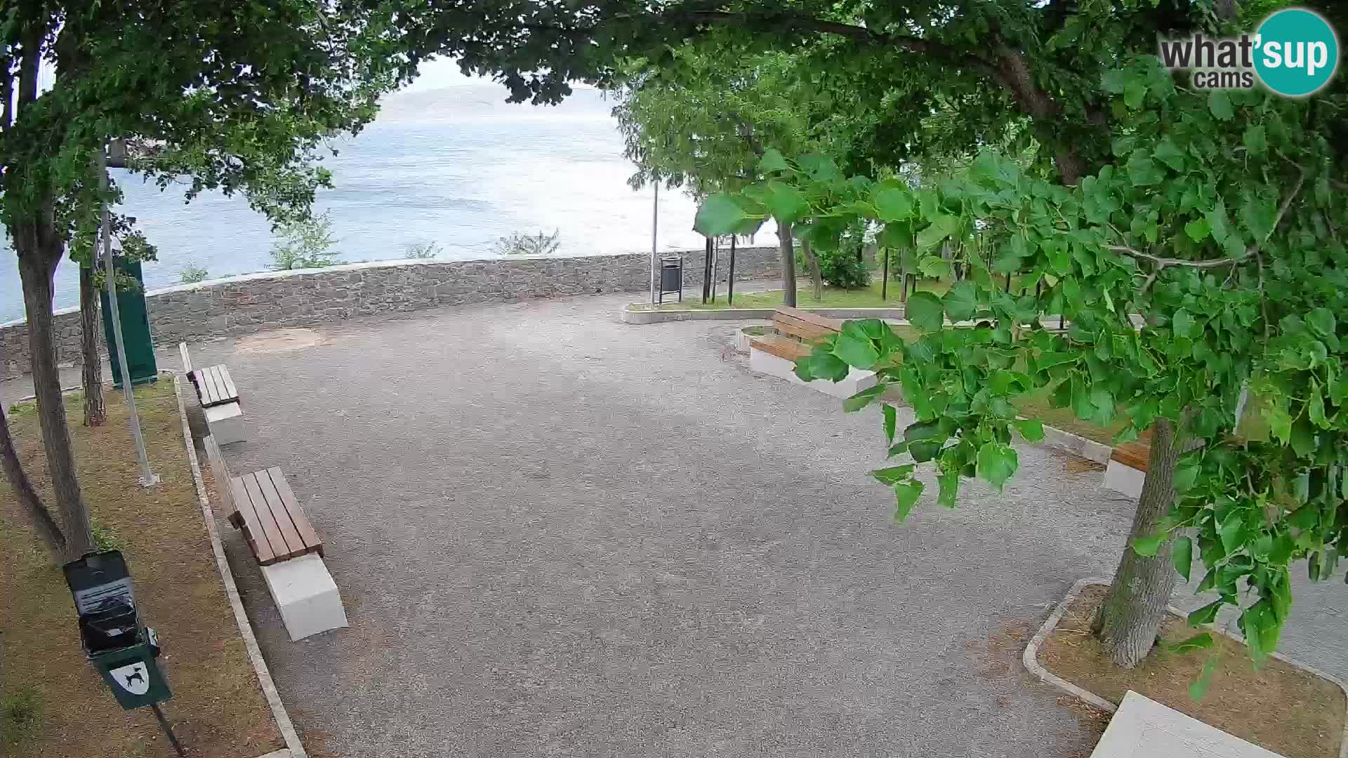 Senj Live Webcam – Schriftstellerpark und Velebit-Kanal