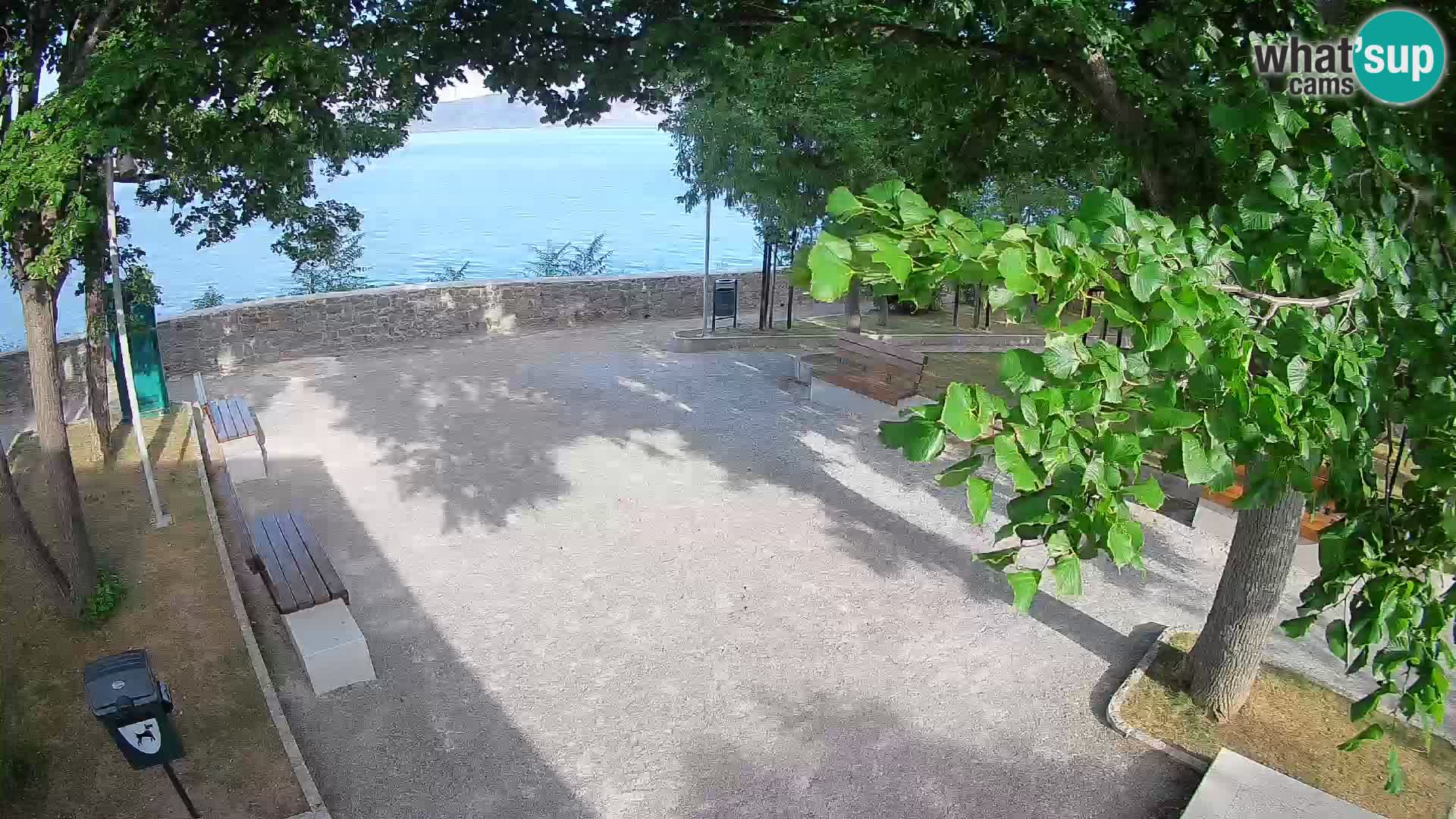 Senj Live Cam – Writers’ Park and the Velebit Channel