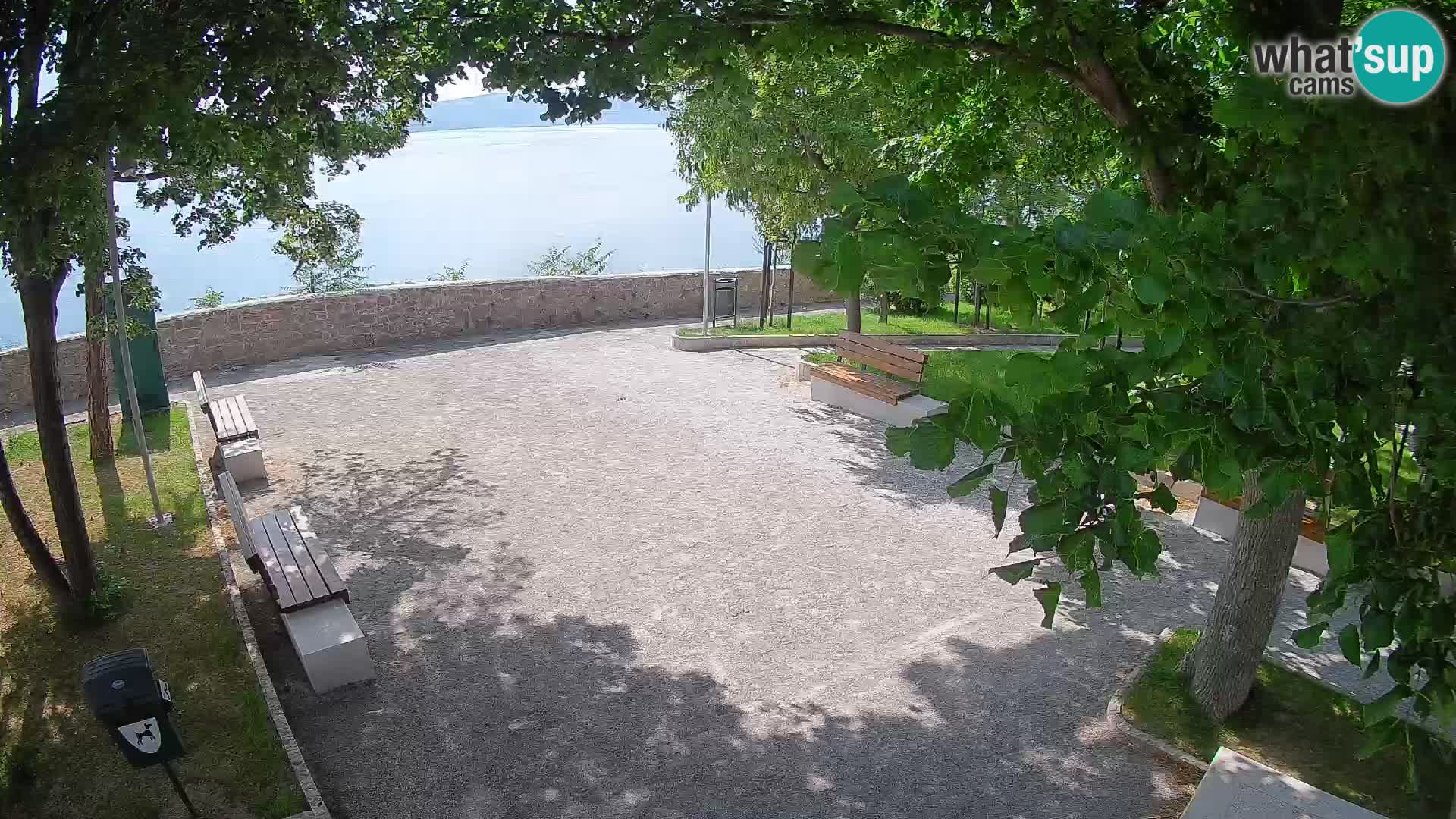 Senj Live Webcam – Schriftstellerpark und Velebit-Kanal