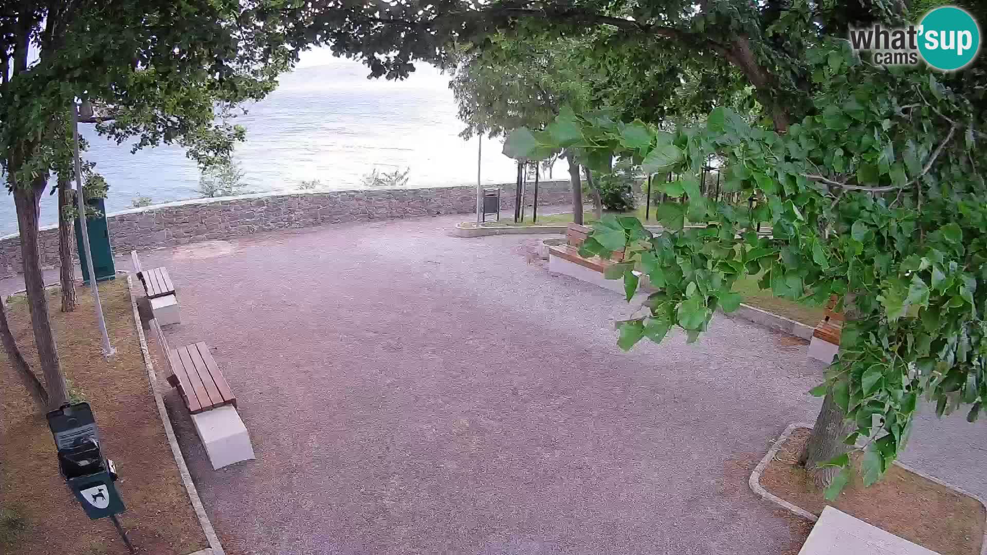 Senj Live Webcam – Schriftstellerpark und Velebit-Kanal