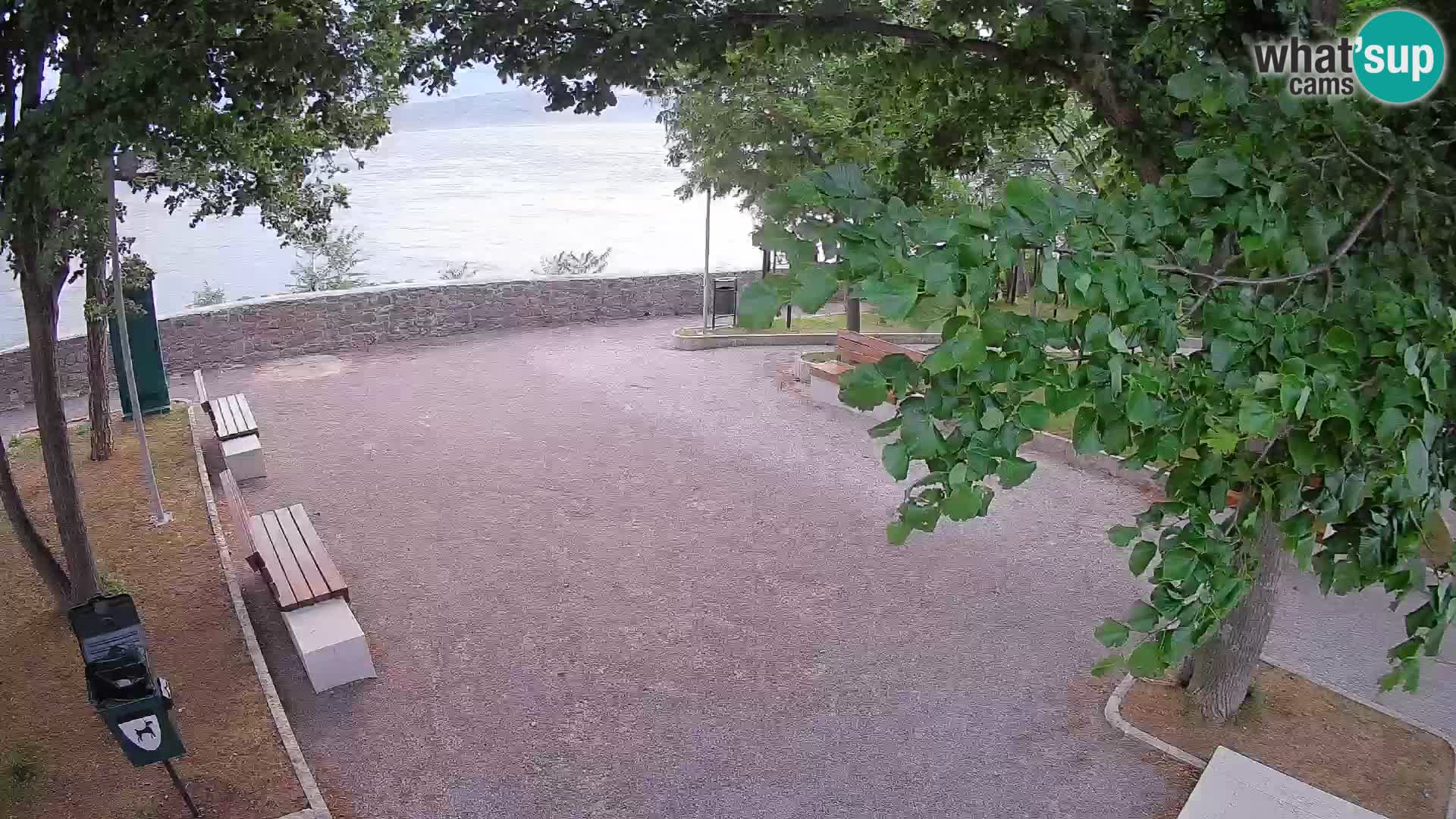 Senj Live Webcam – Schriftstellerpark und Velebit-Kanal