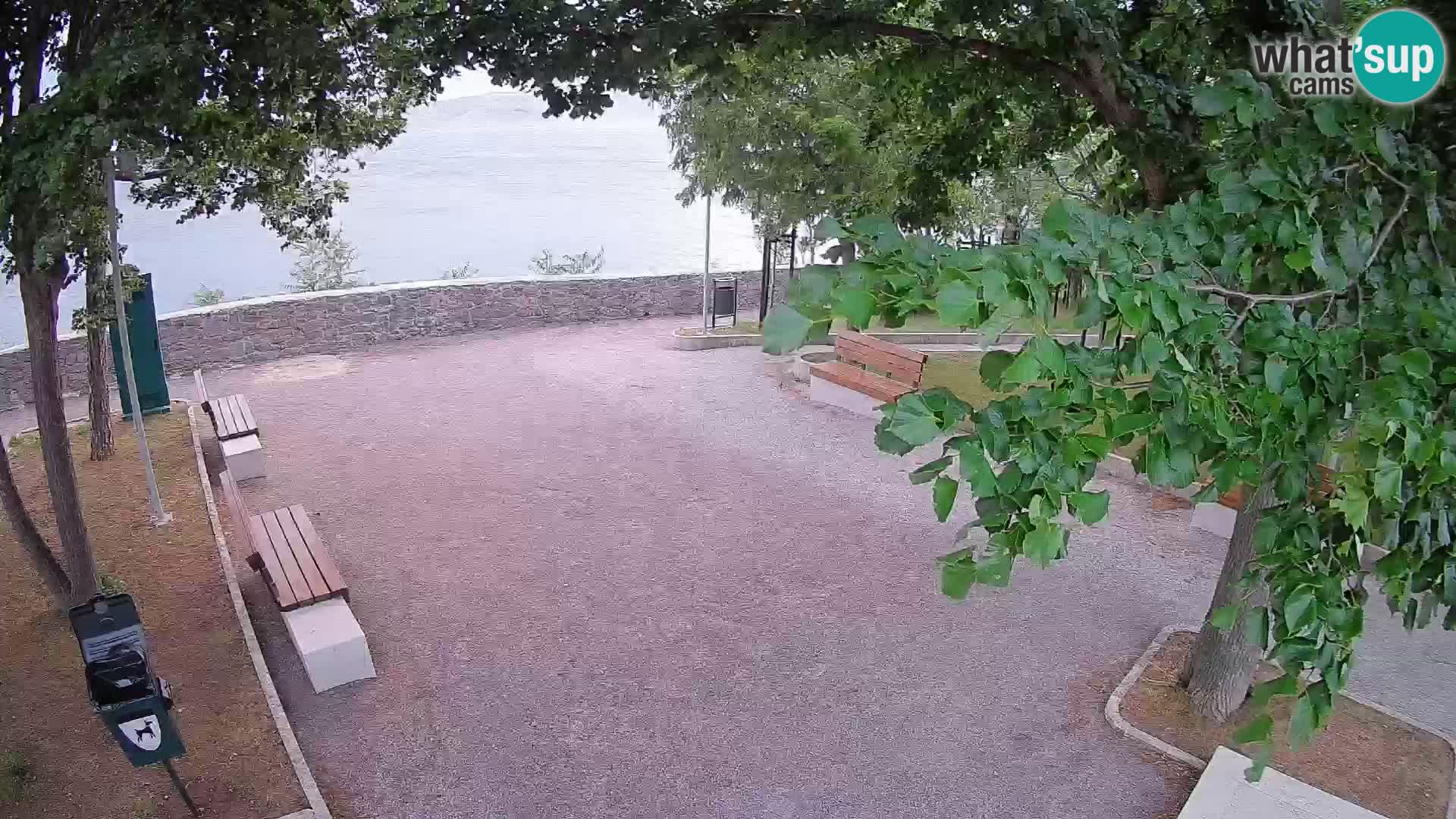 Senj Live Webcam – Schriftstellerpark und Velebit-Kanal