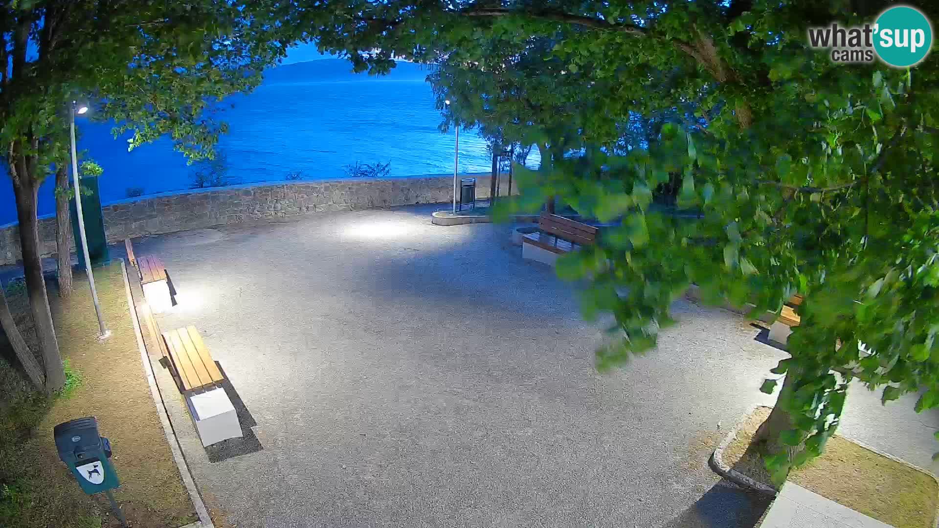 Senj Live Cam – Writers’ Park and the Velebit Channel