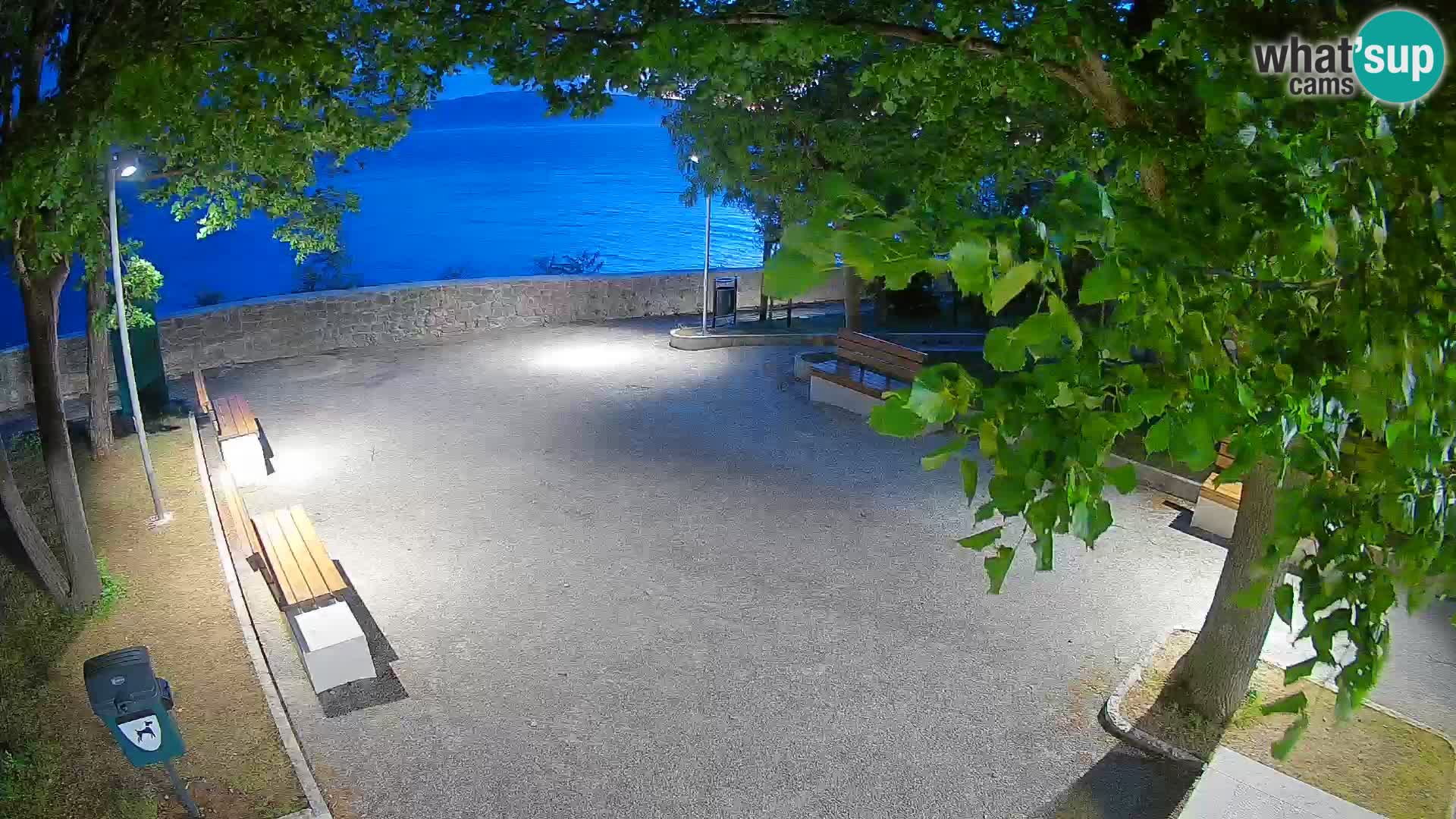 Senj Live Cam – Writers’ Park and the Velebit Channel