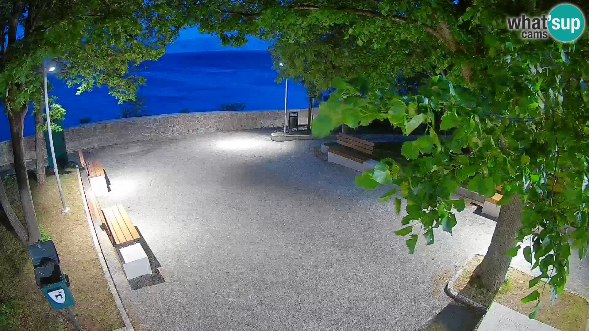 Senj Live Webcam – Schriftstellerpark und Velebit-Kanal