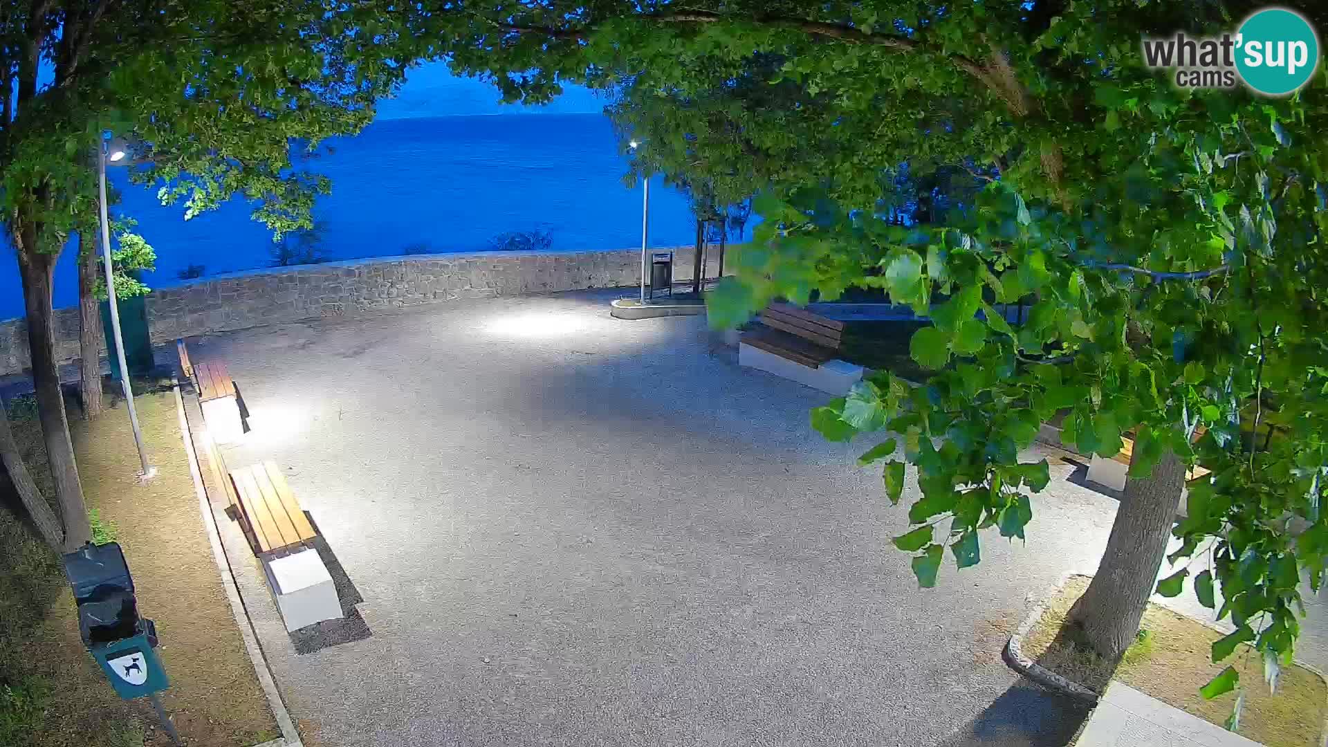Senj Live Cam – Writers’ Park and the Velebit Channel