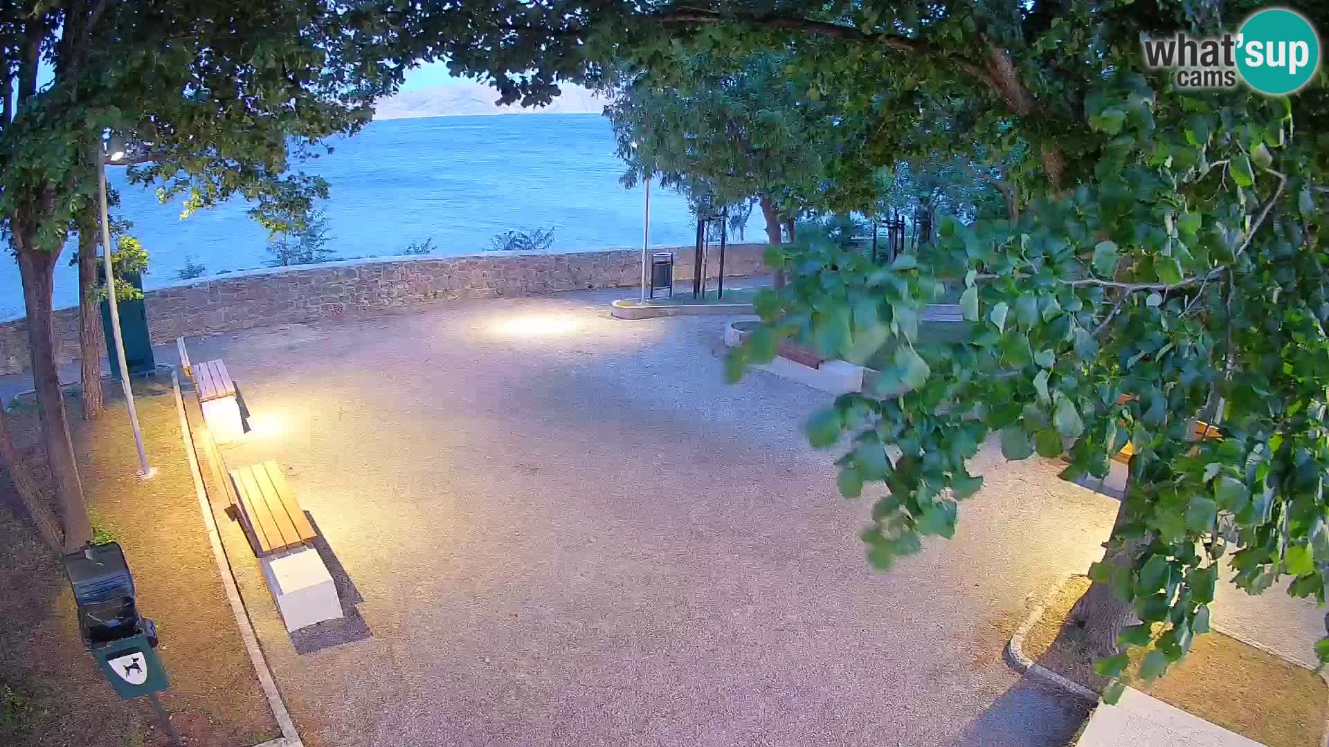 Senj Live Cam – Writers’ Park and the Velebit Channel