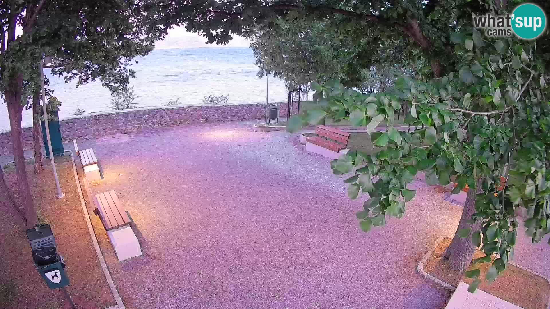 Senj Live Webcam – Schriftstellerpark und Velebit-Kanal