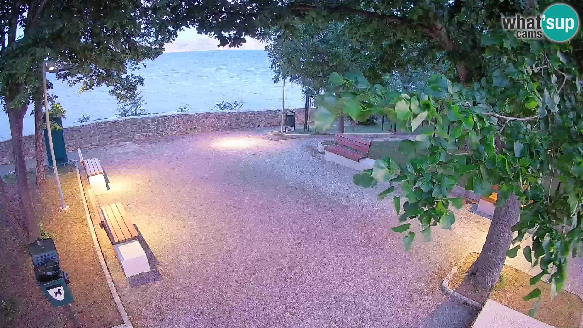 Senj Live Cam – Writers’ Park and the Velebit Channel