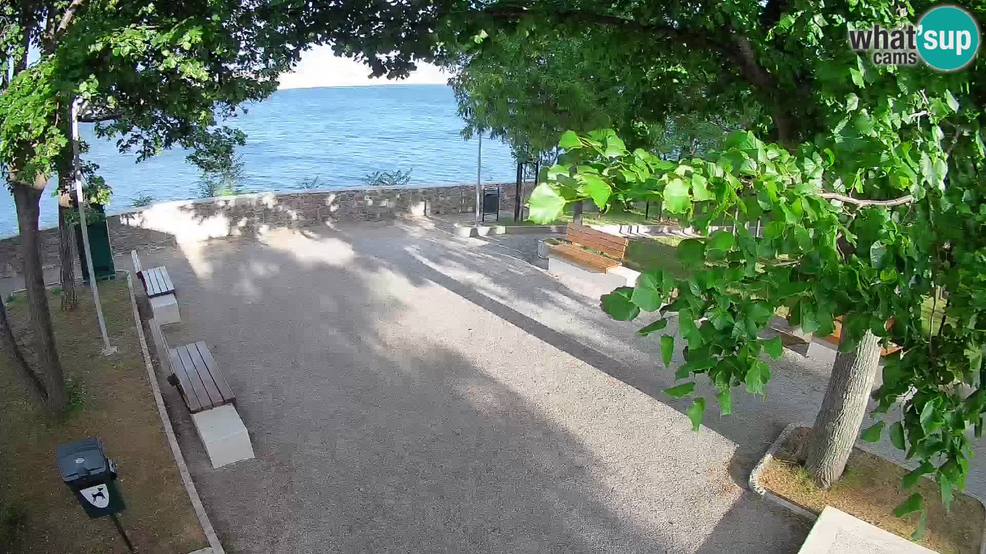 Webcam Senj en direct – Parc des Écrivains et canal du Velebit