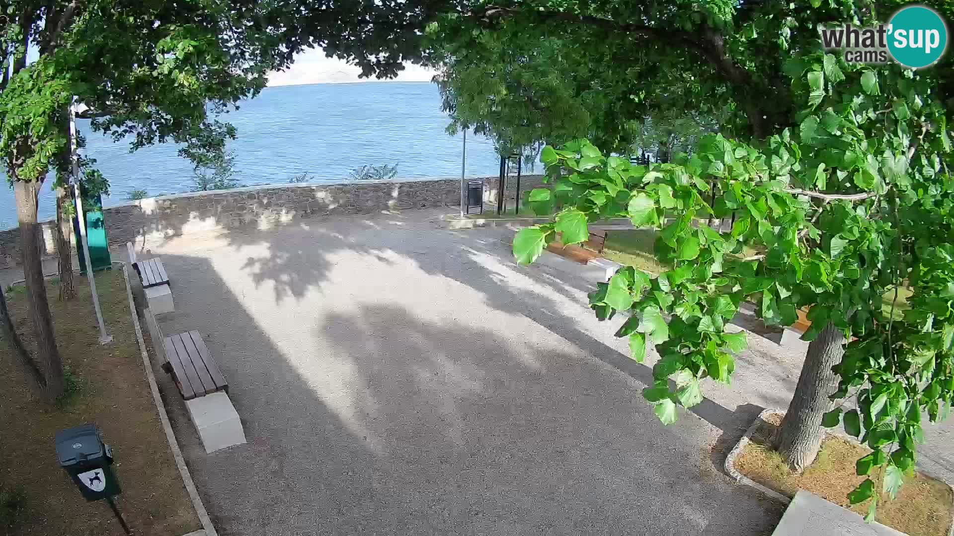 Senj Live Cam – Writers’ Park and the Velebit Channel