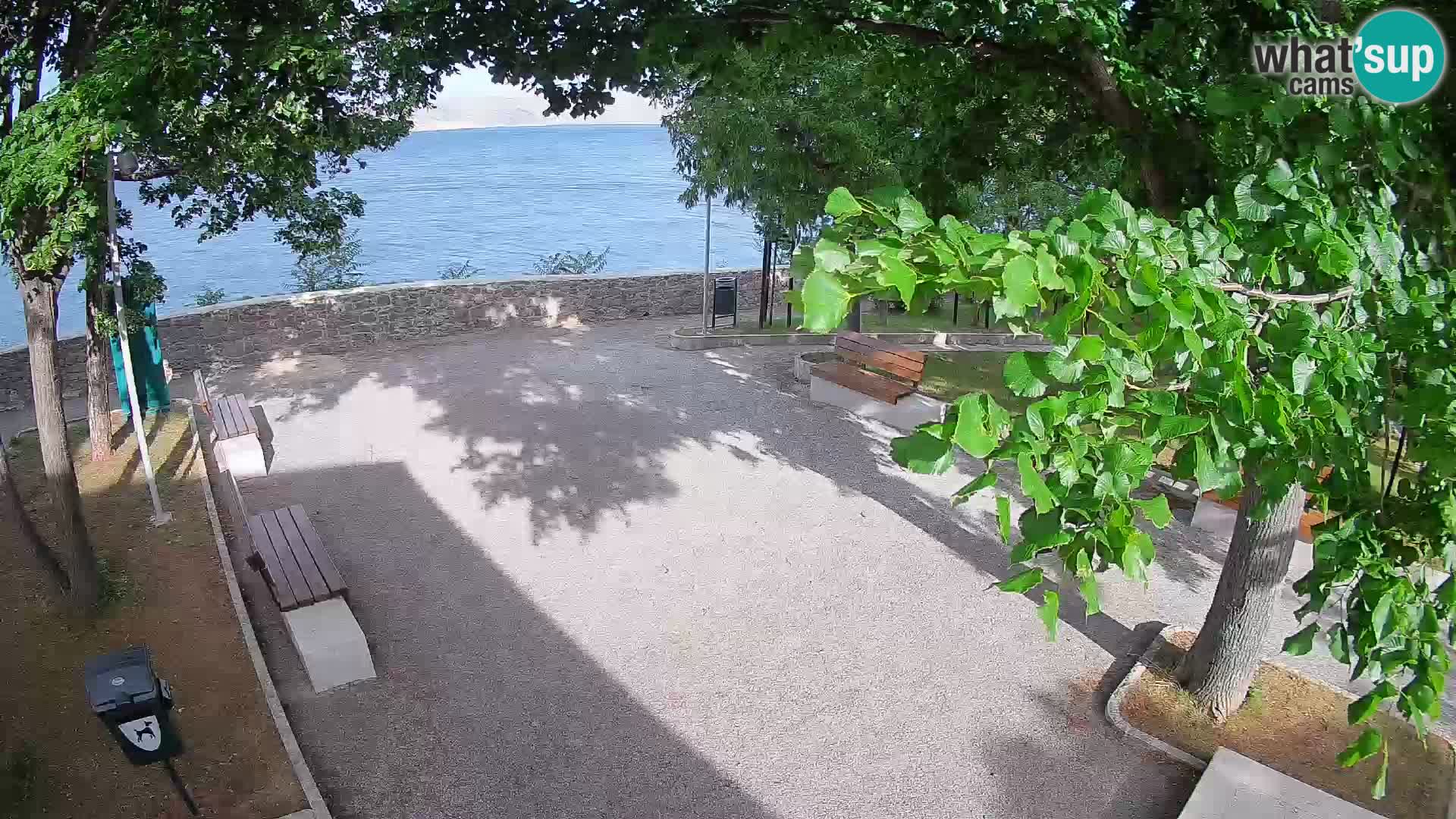Senj Live Cam – Writers’ Park and the Velebit Channel