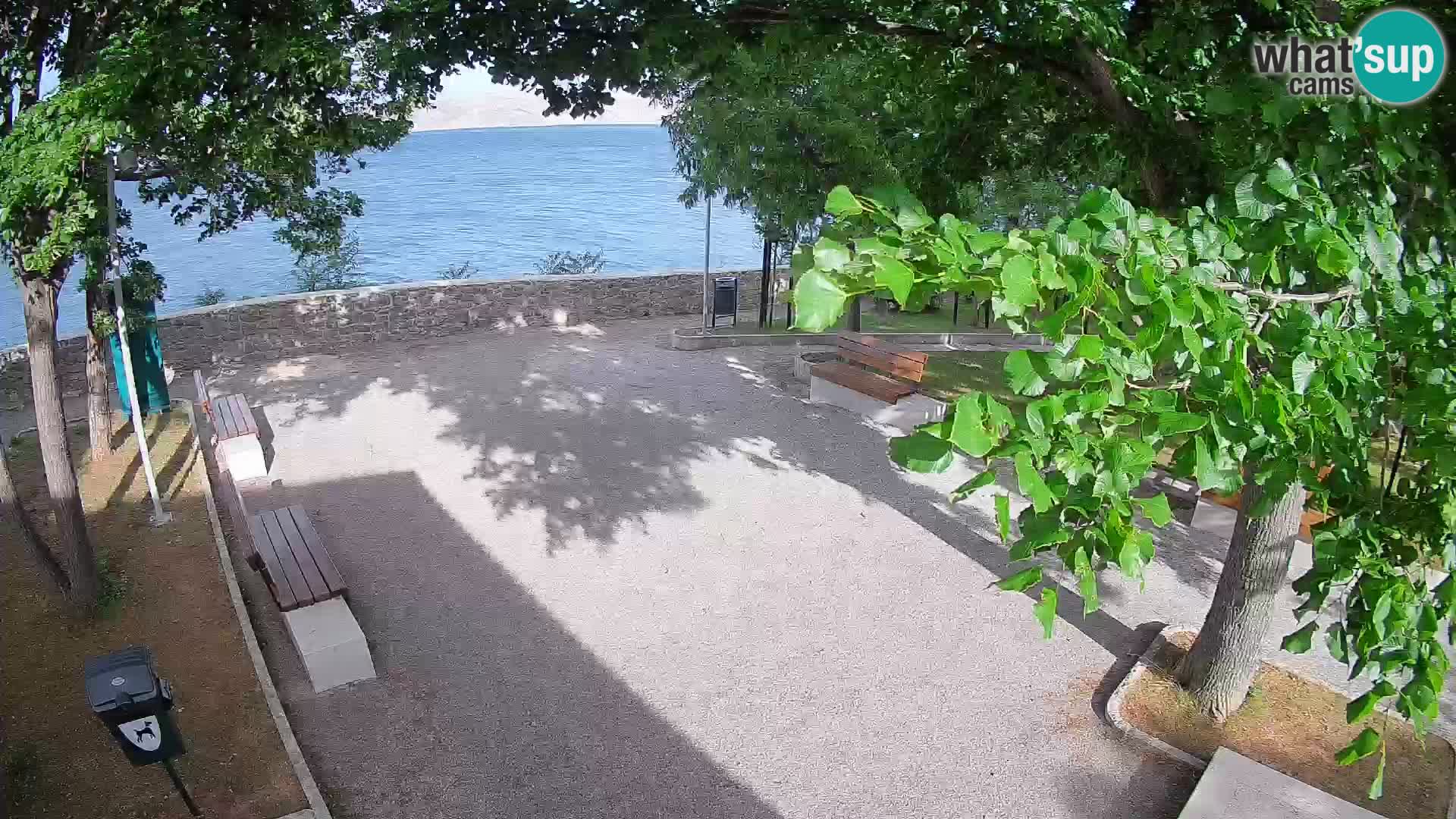 Senj Live Cam – Writers’ Park and the Velebit Channel