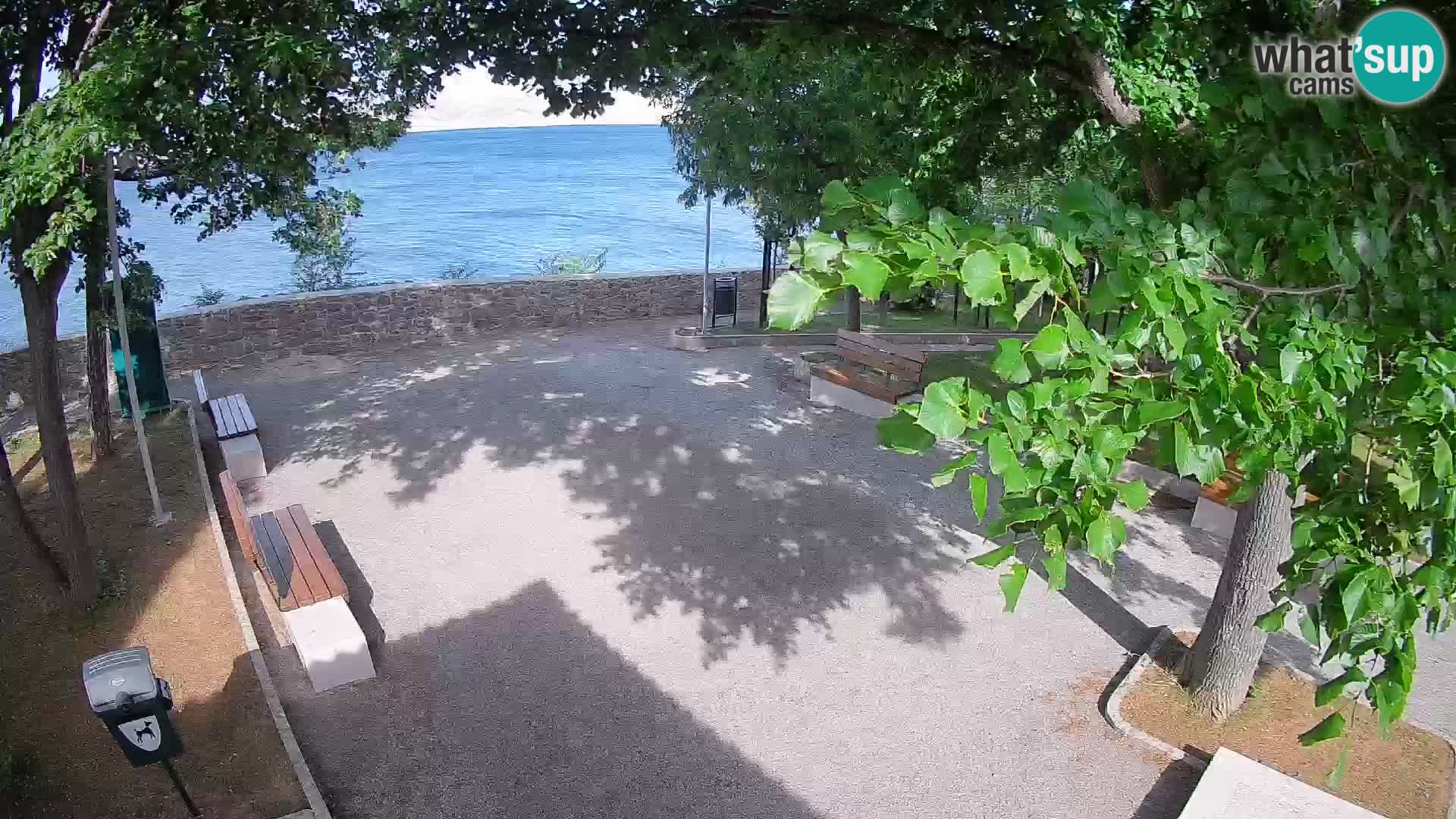 Senj Live Cam – Writers’ Park and the Velebit Channel