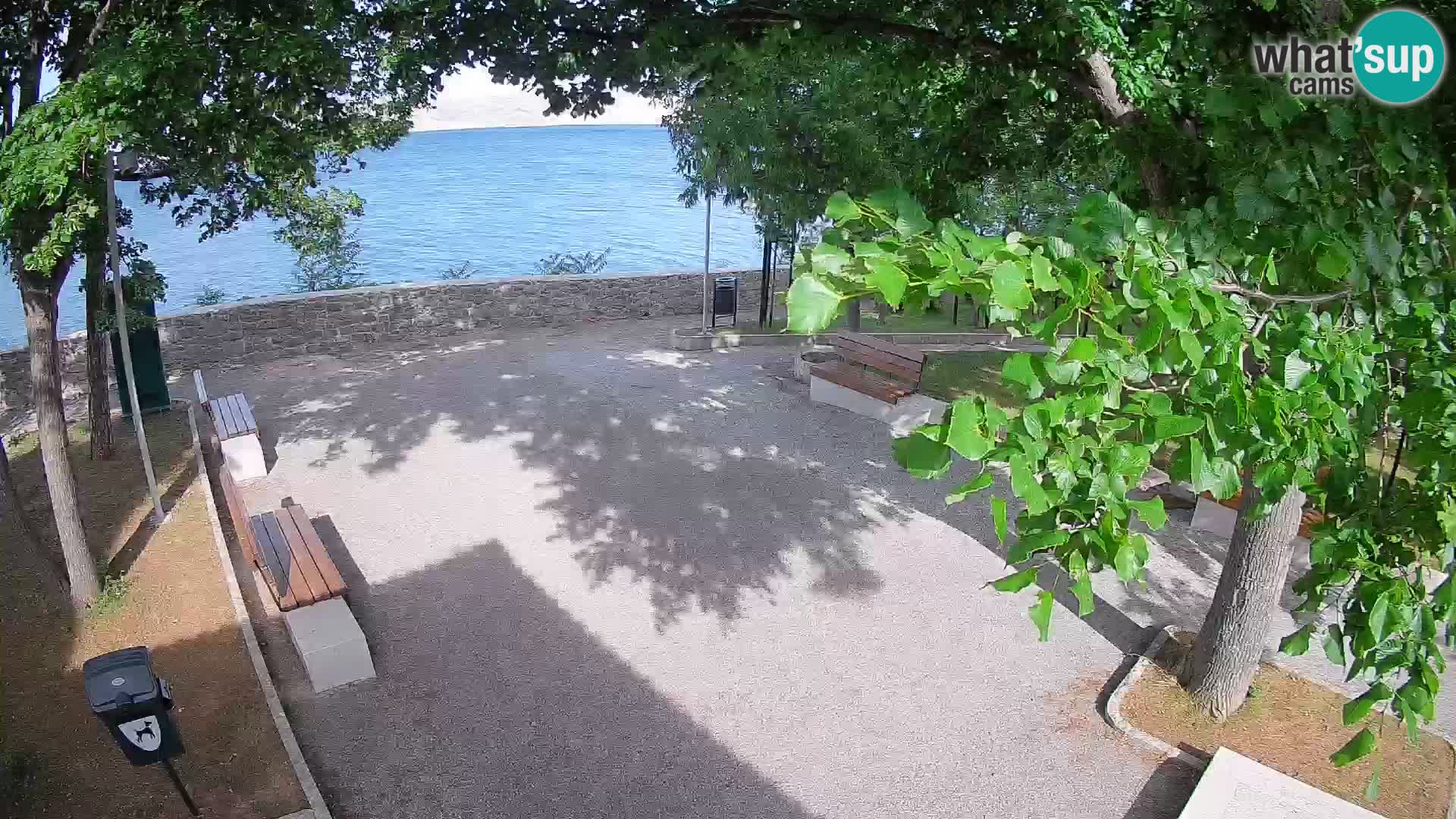 Senj Live Cam – Writers’ Park and the Velebit Channel