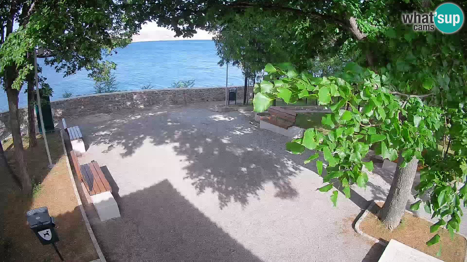 Senj Live Cam – Writers’ Park and the Velebit Channel