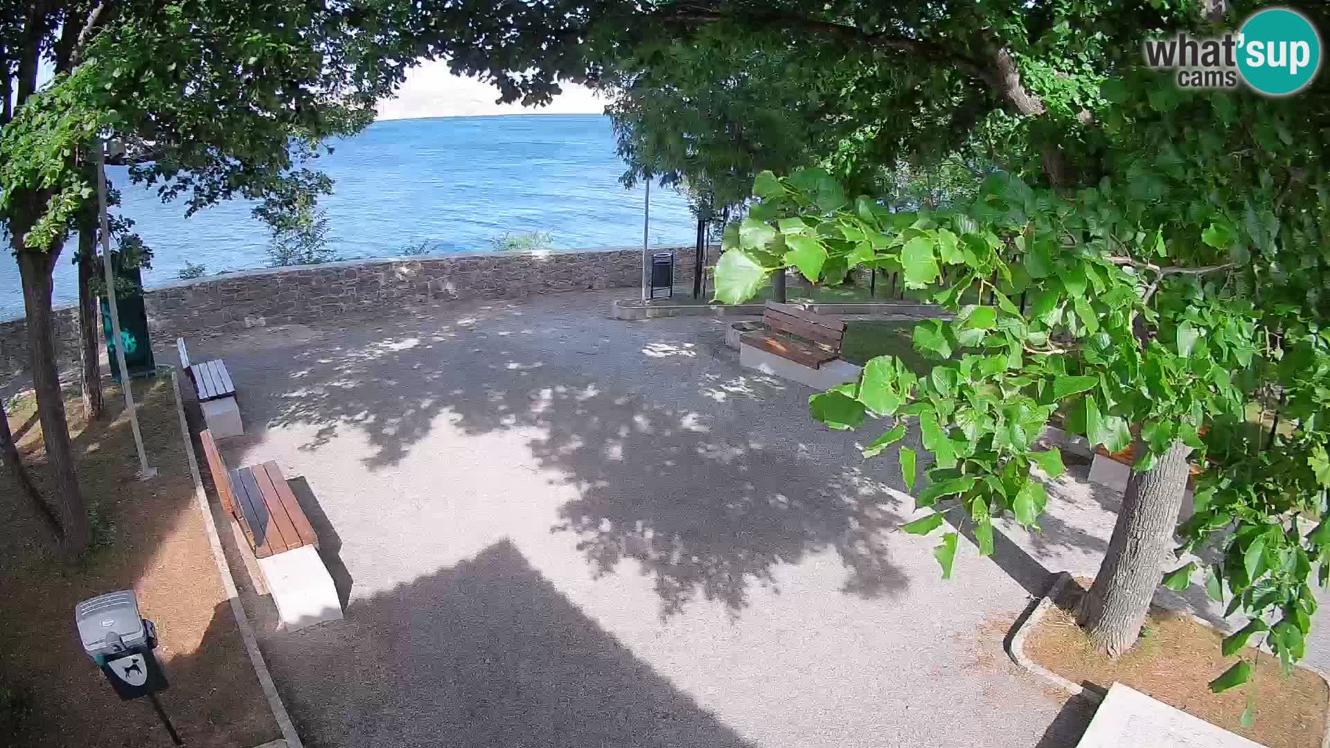 Senj Live Cam – Writers’ Park and the Velebit Channel