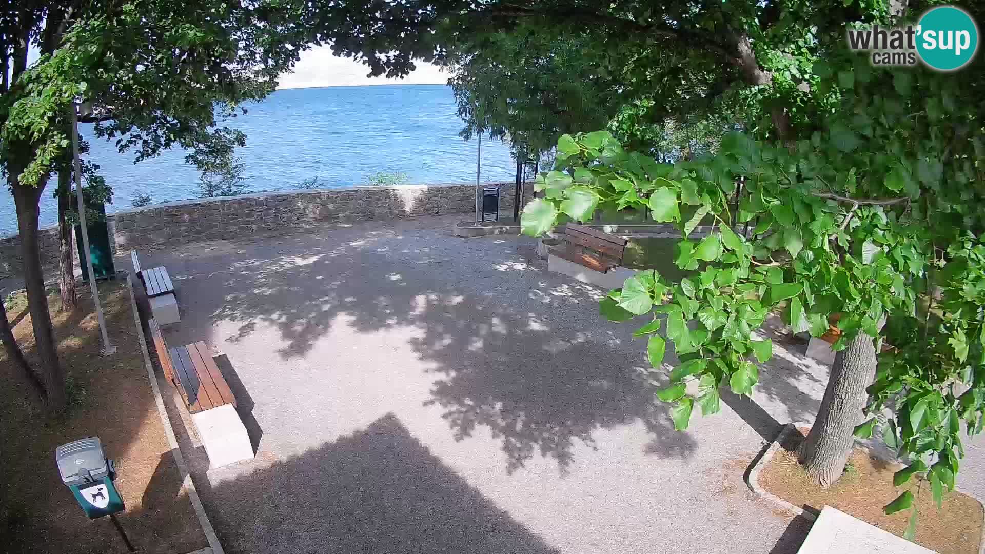 Webcam Senj en direct – Parc des Écrivains et canal du Velebit