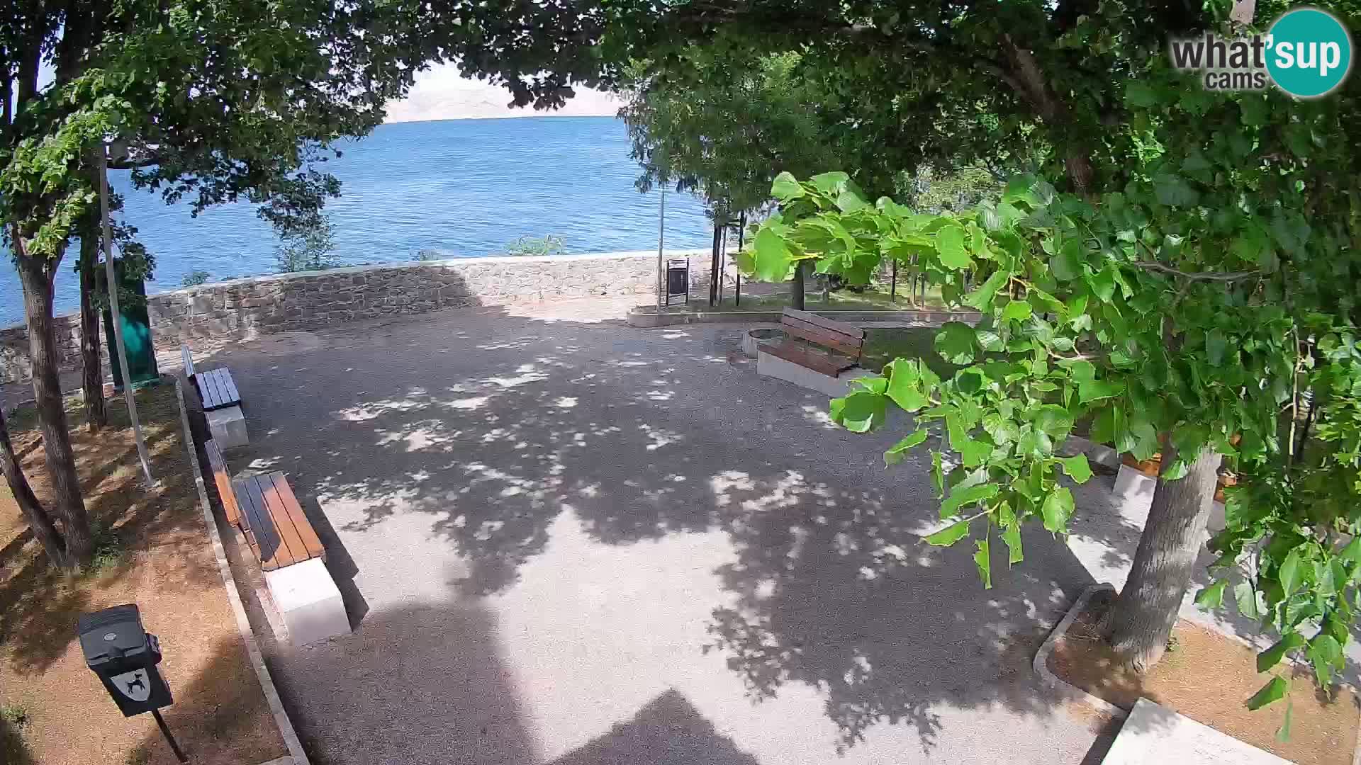 Senj Live Cam – Writers’ Park and the Velebit Channel