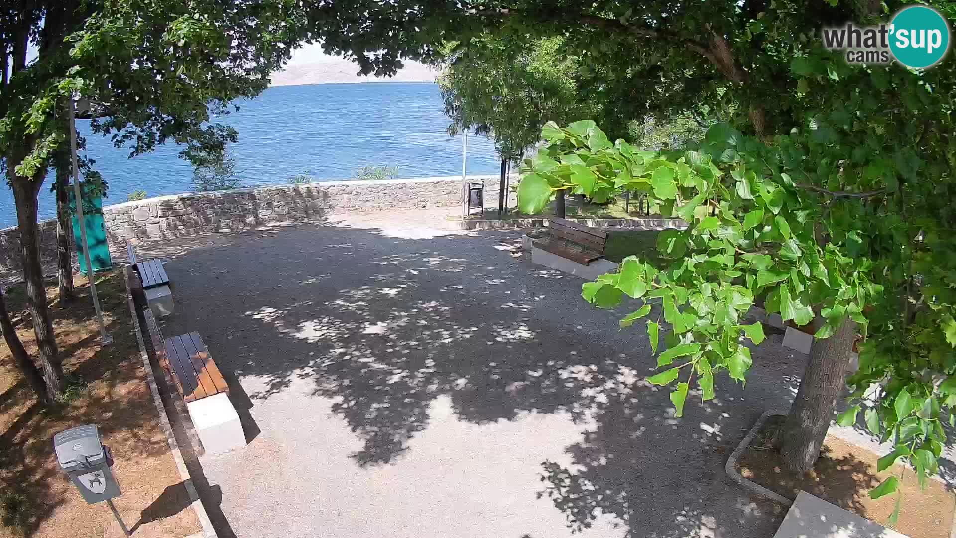 Senj Live Webcam – Schriftstellerpark und Velebit-Kanal