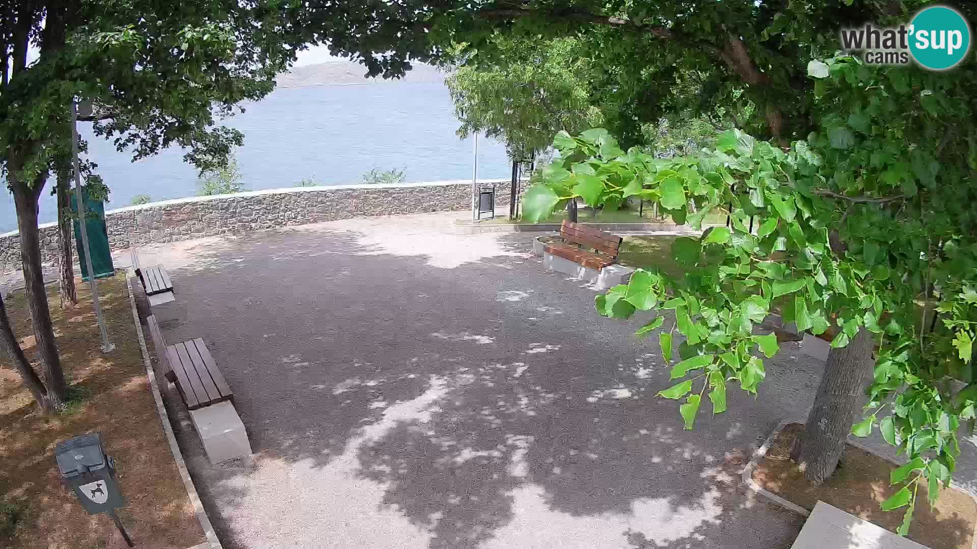 Senj Live Cam – Writers’ Park and the Velebit Channel