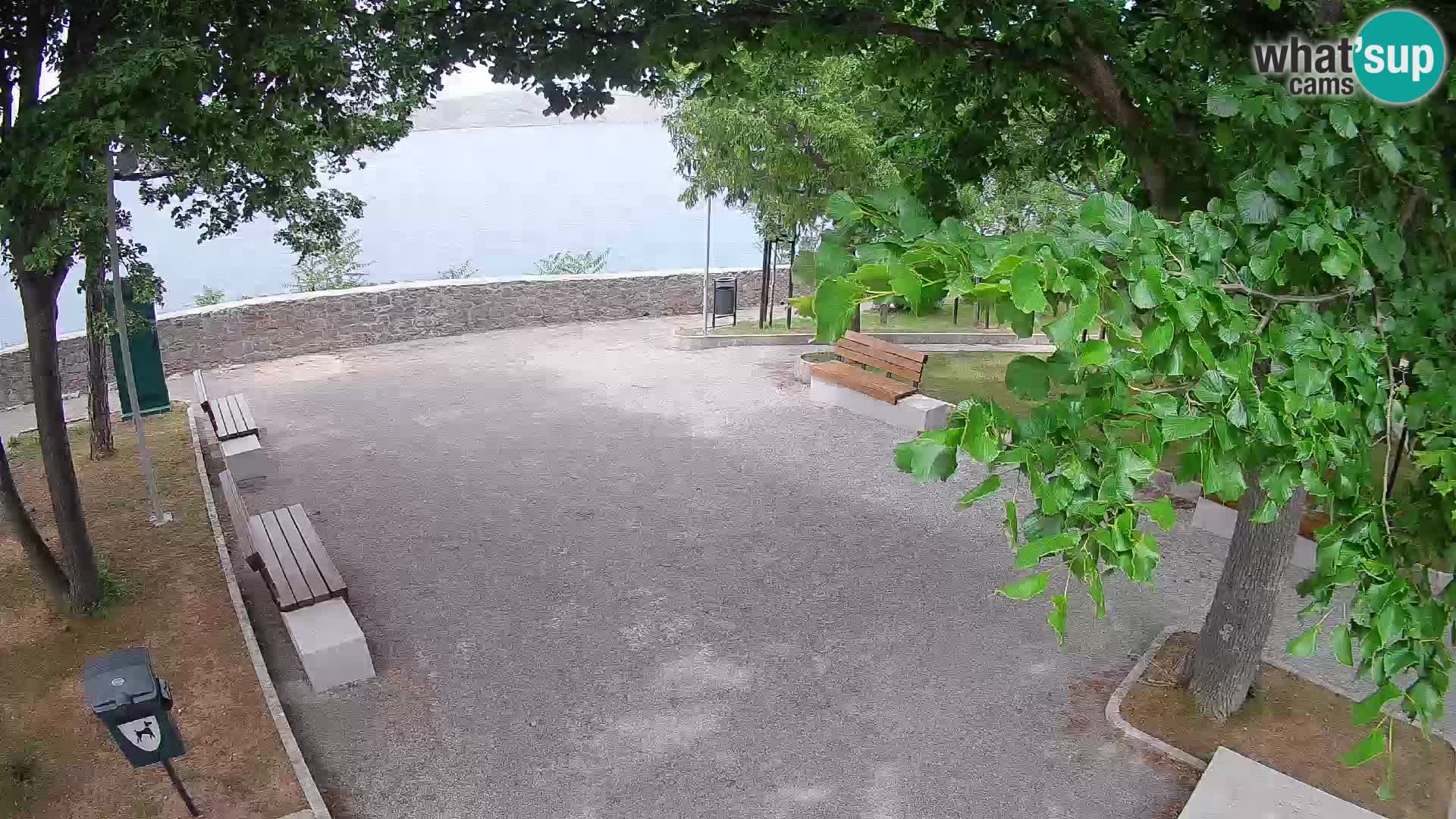 Senj Live Webcam – Schriftstellerpark und Velebit-Kanal