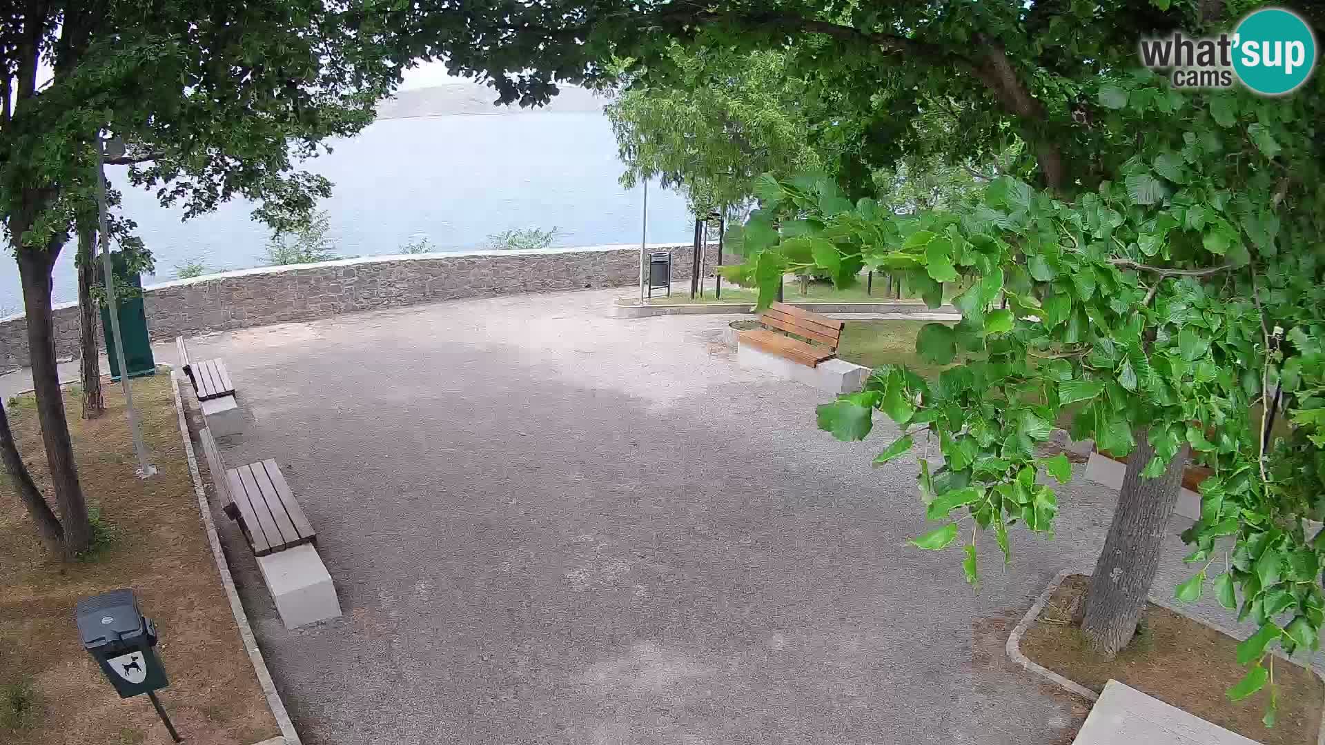 Senj Live Webcam – Schriftstellerpark und Velebit-Kanal