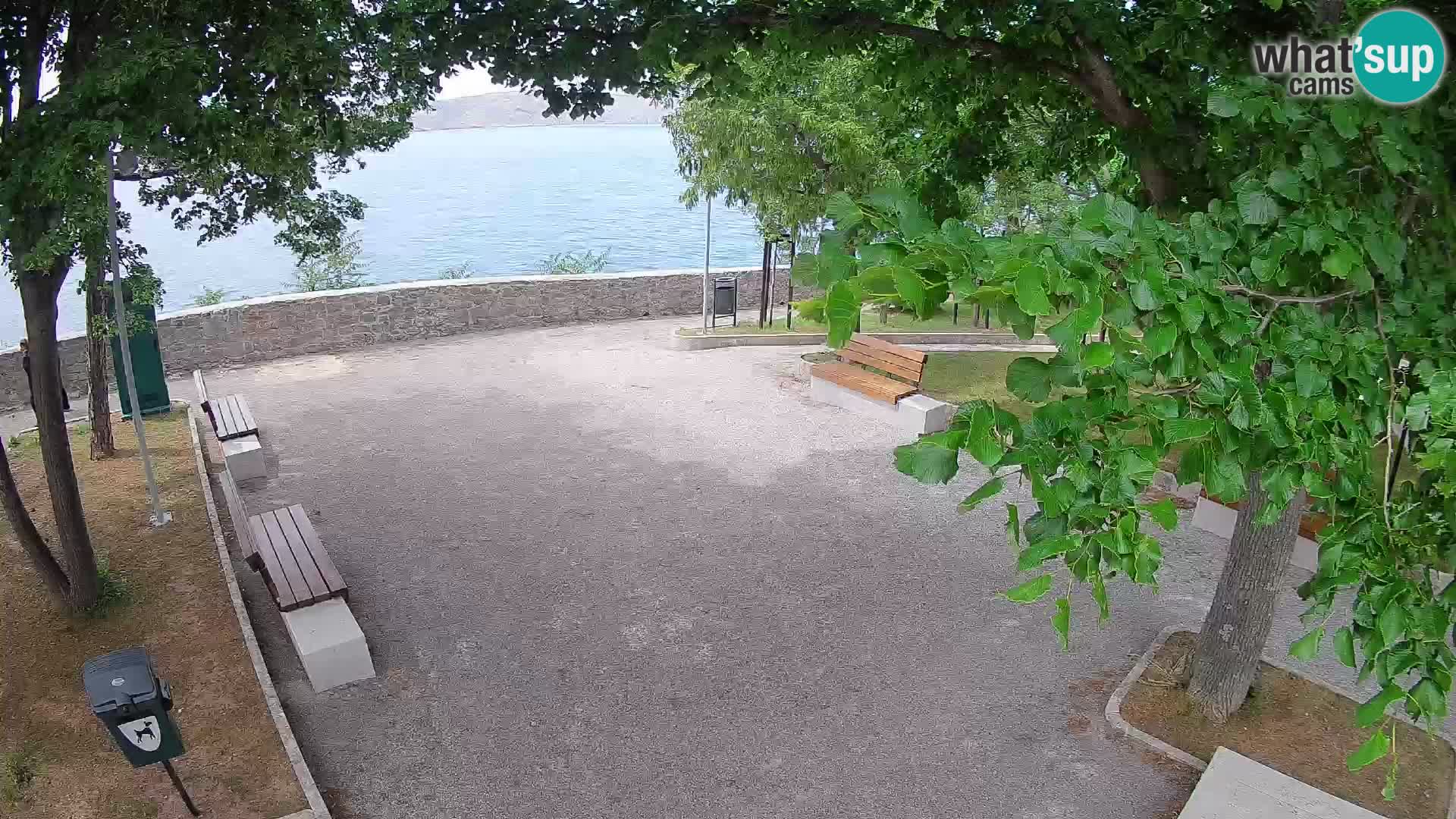 Senj Live Webcam – Schriftstellerpark und Velebit-Kanal