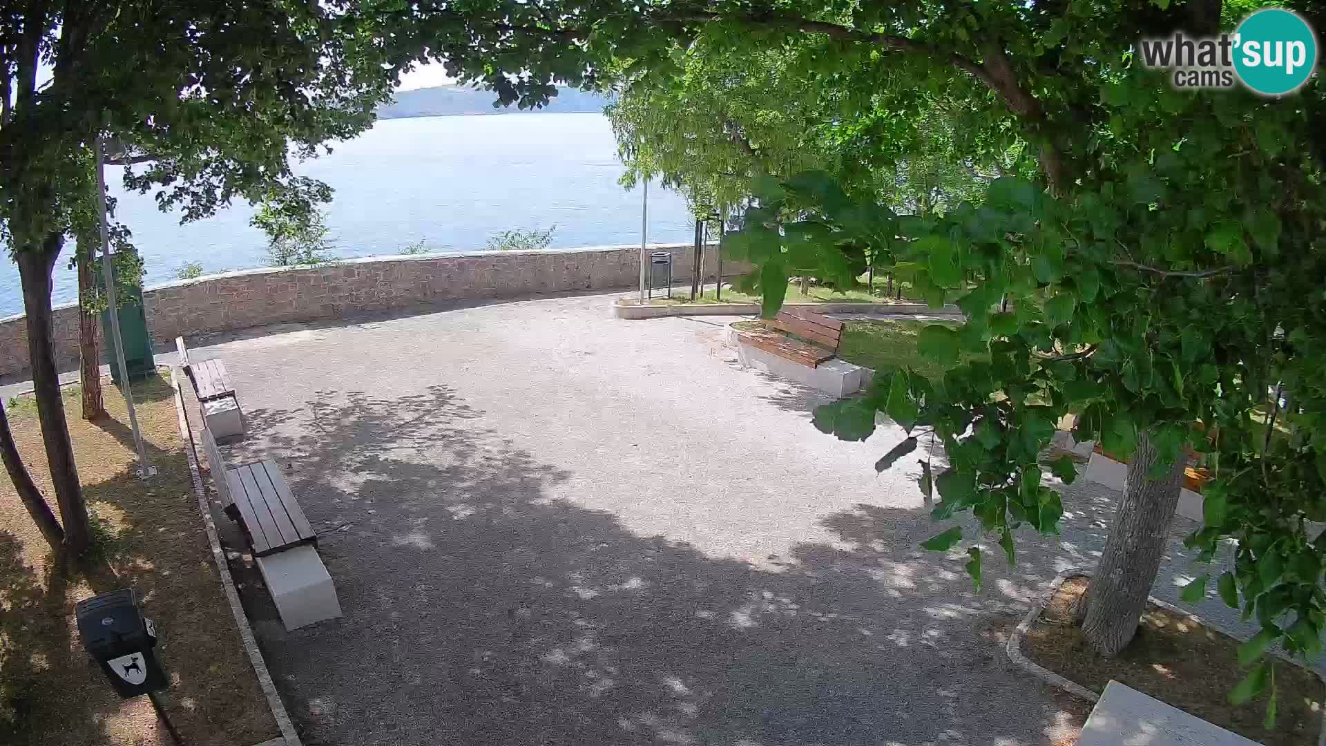 Senj Live Webcam – Schriftstellerpark und Velebit-Kanal