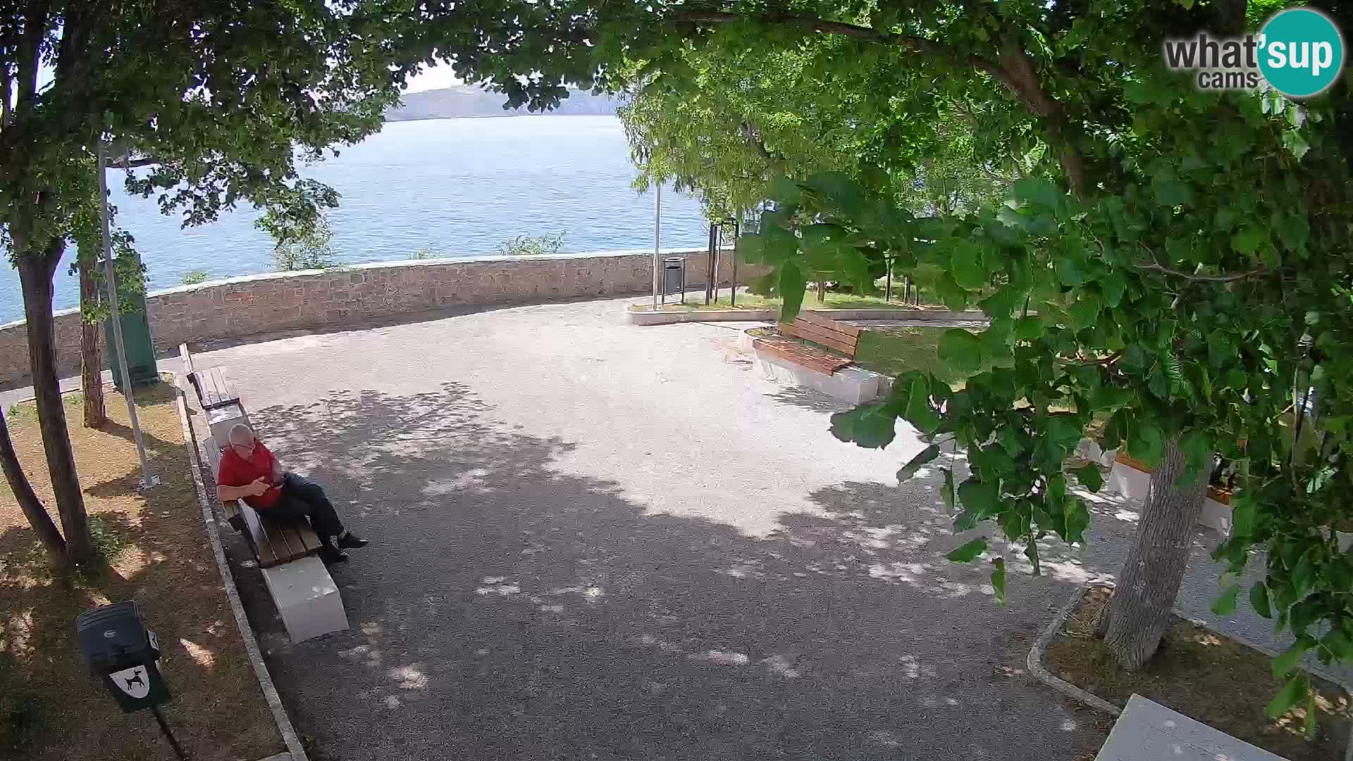 Senj Live Webcam – Schriftstellerpark und Velebit-Kanal