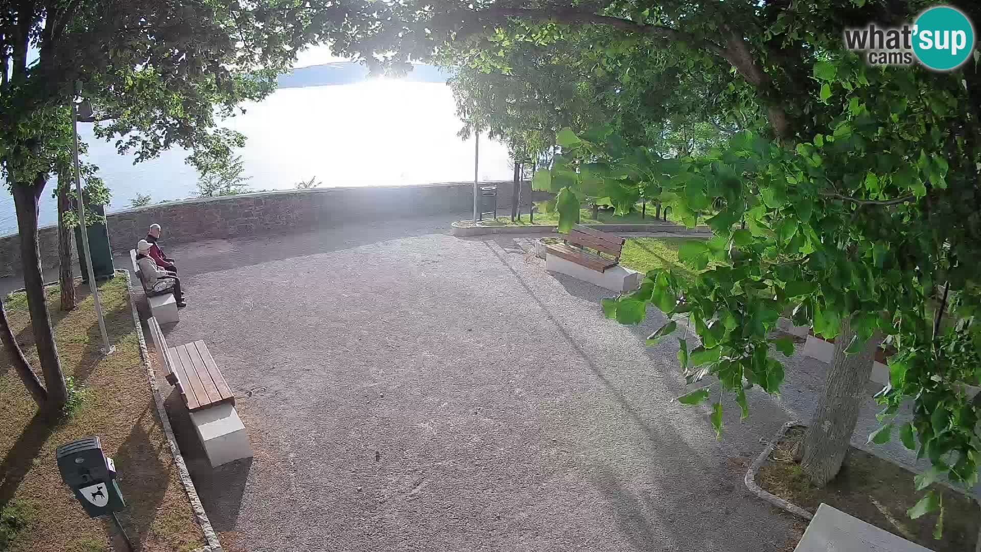 Senj Live Webcam – Schriftstellerpark und Velebit-Kanal