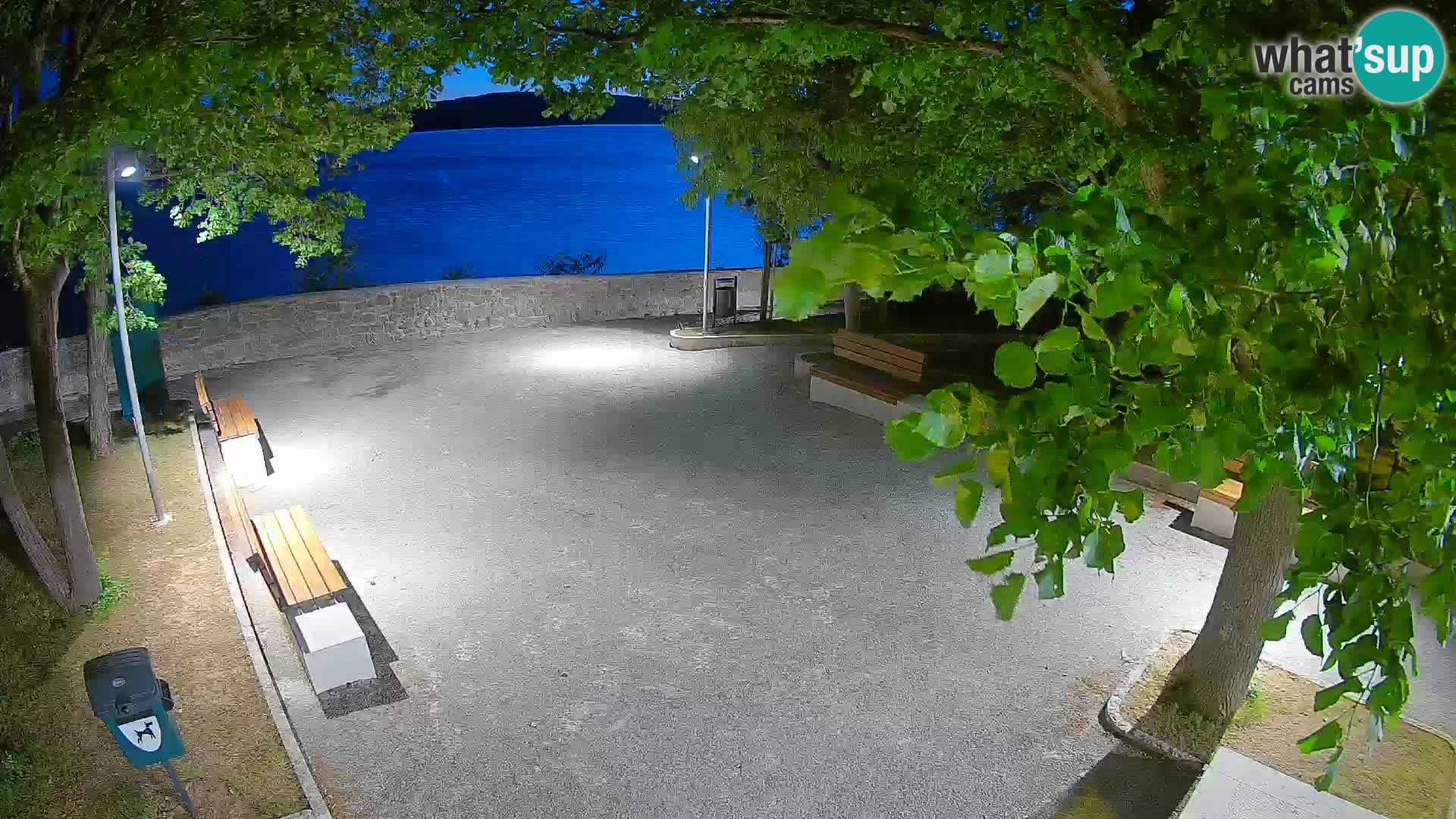 Senj Live Webcam – Schriftstellerpark und Velebit-Kanal
