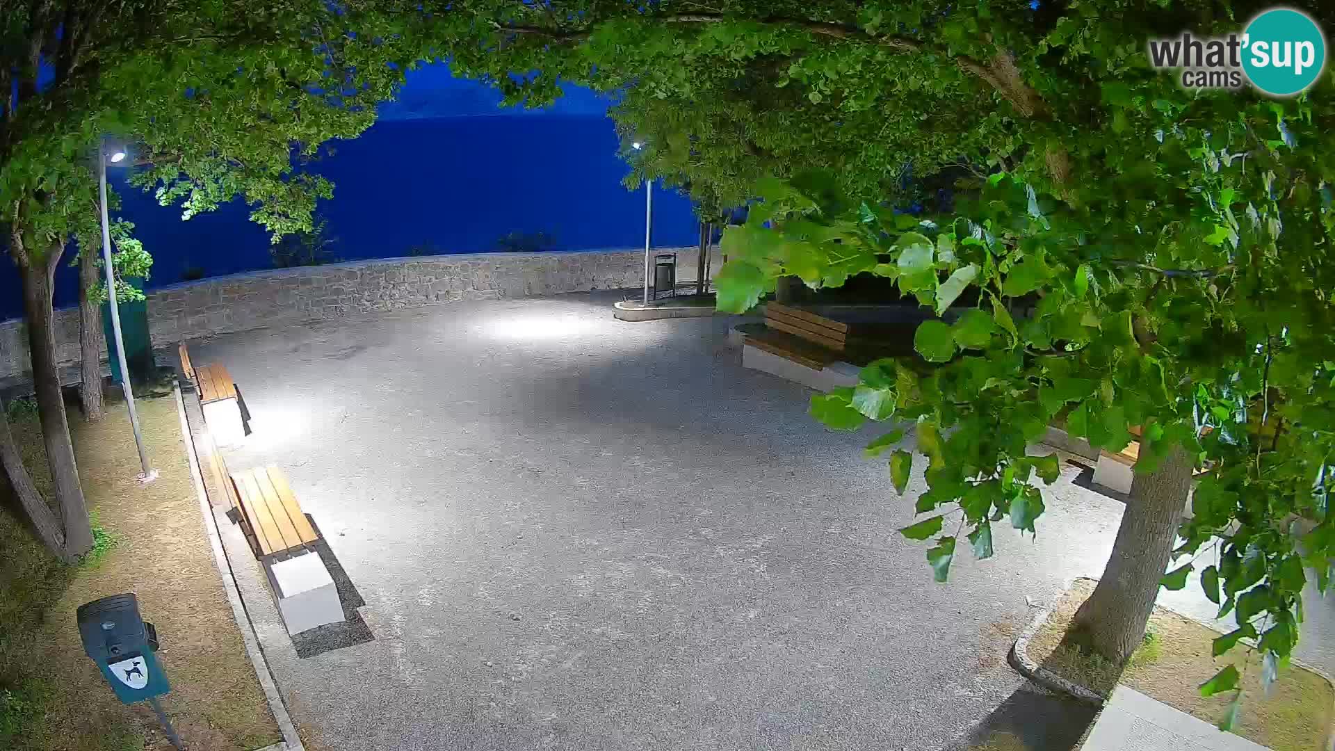 Senj Live Webcam – Schriftstellerpark und Velebit-Kanal