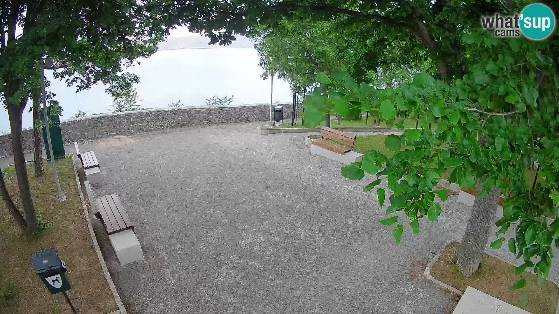 Senj Live Cam – Writers’ Park and the Velebit Channel