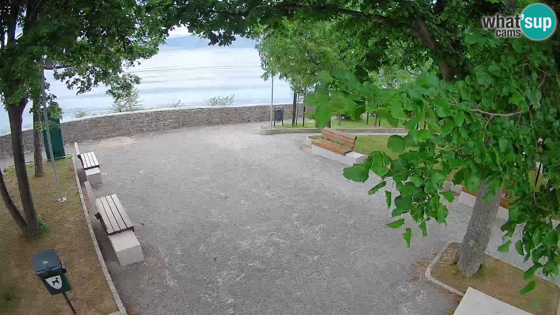 Senj Live Webcam – Schriftstellerpark und Velebit-Kanal