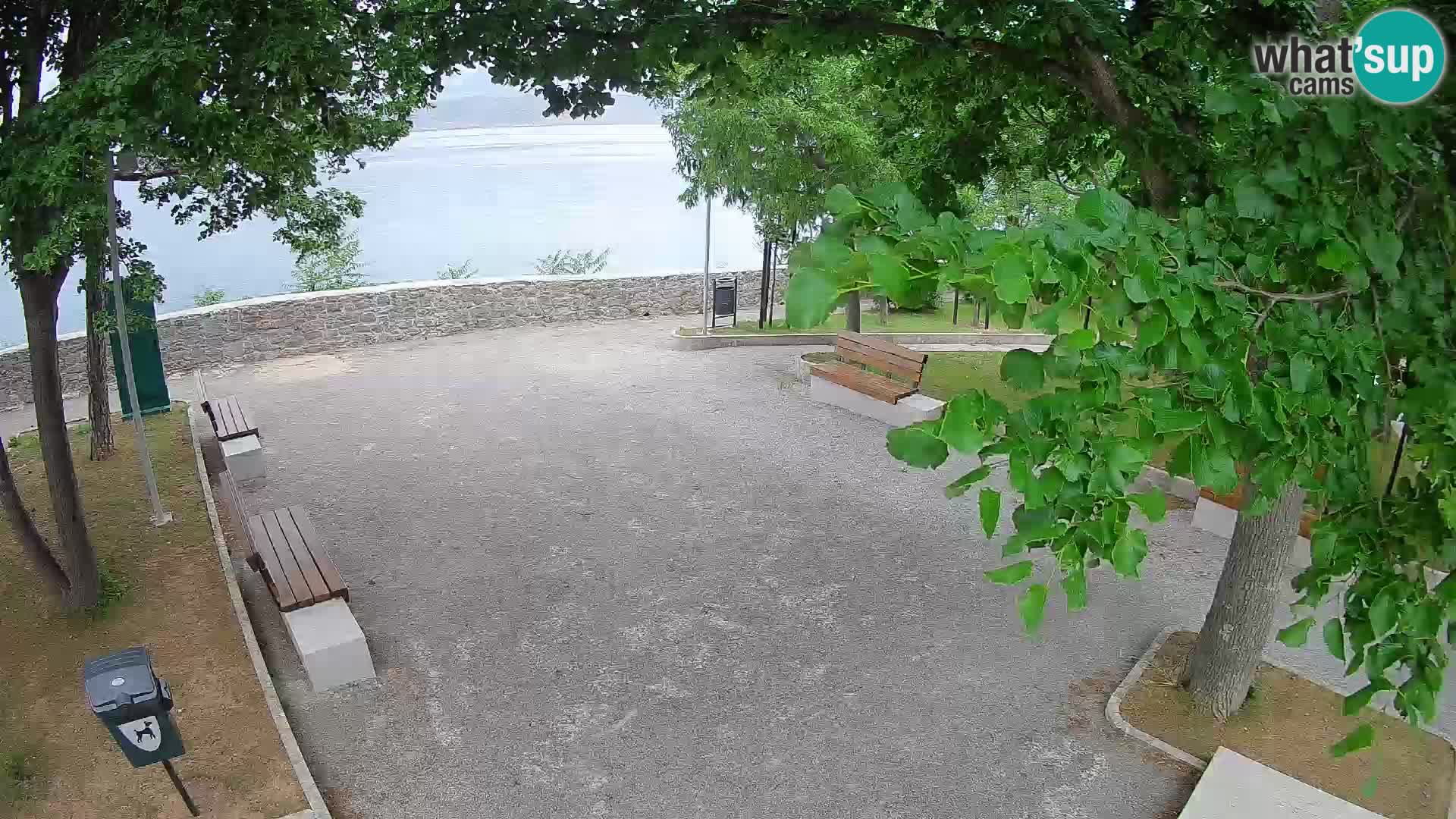 Senj Live Webcam – Schriftstellerpark und Velebit-Kanal