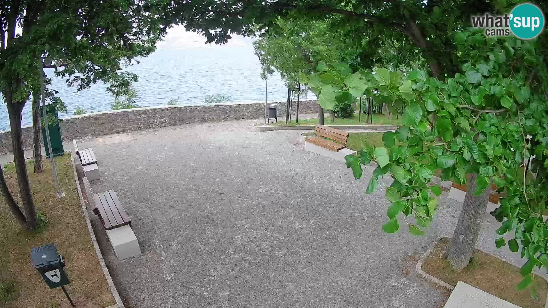 Senj Live Cam – Writers’ Park and the Velebit Channel