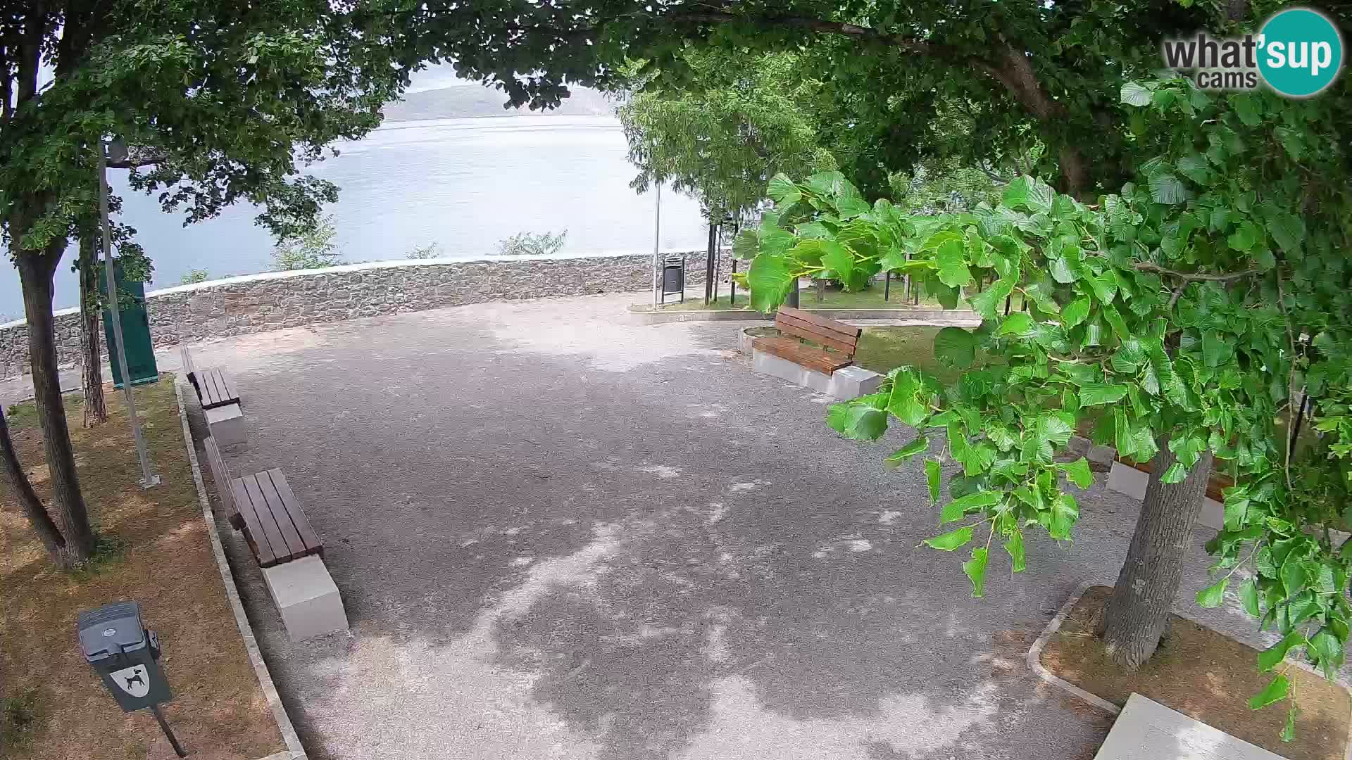 Senj Live Webcam – Schriftstellerpark und Velebit-Kanal