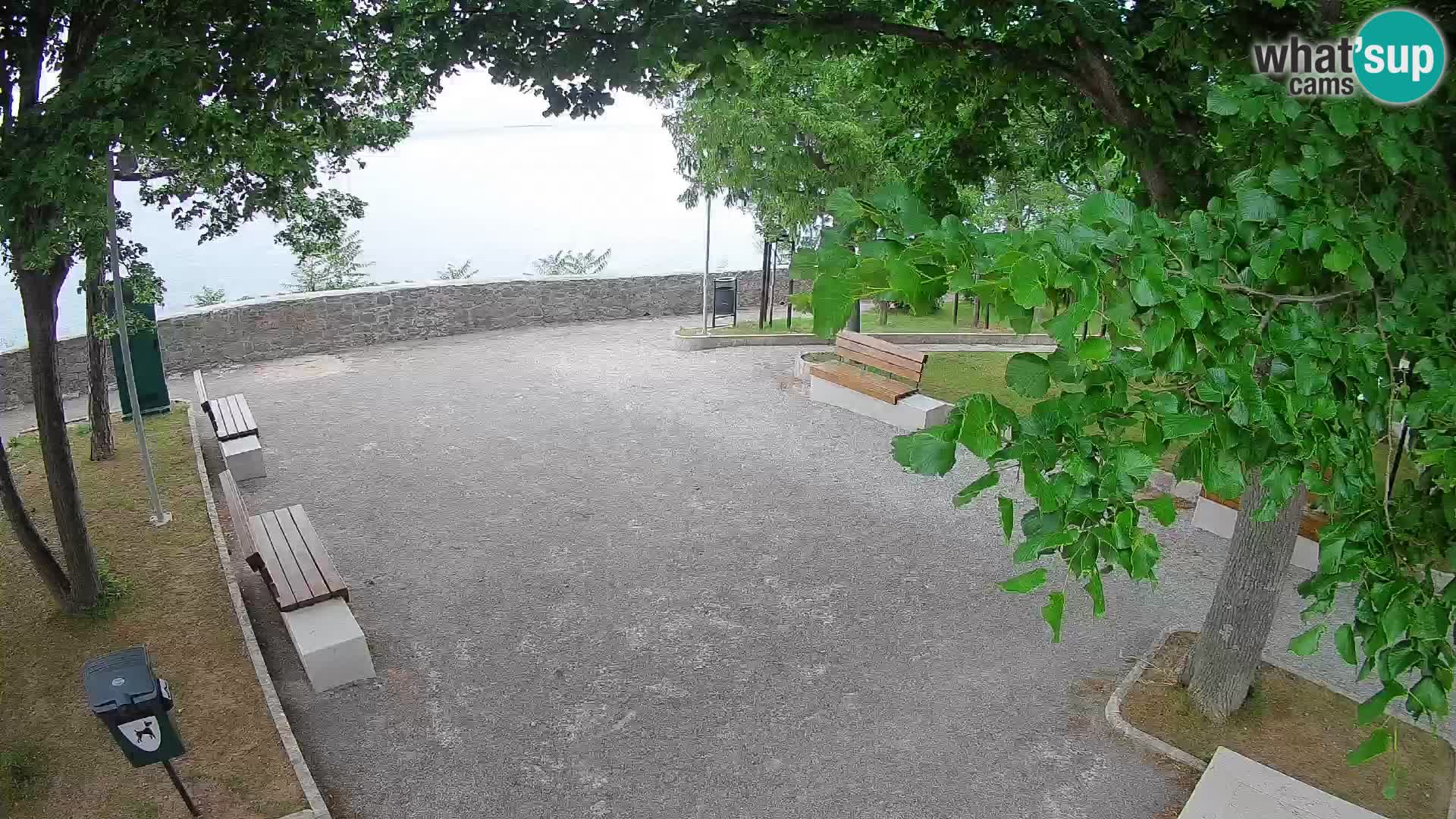 Senj Live Cam – Writers’ Park and the Velebit Channel