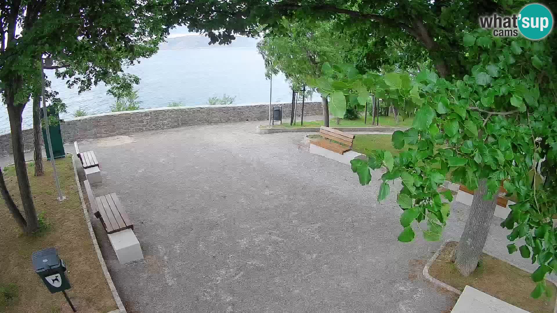 Senj Live Webcam – Schriftstellerpark und Velebit-Kanal