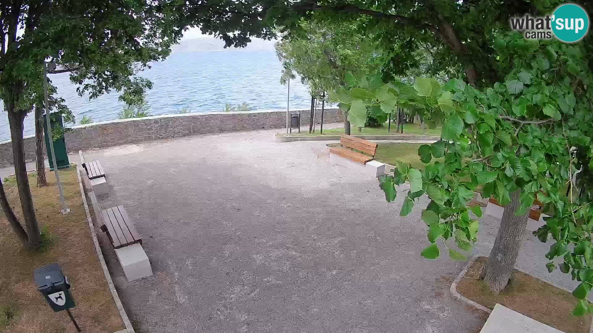 Senj Live Webcam – Schriftstellerpark und Velebit-Kanal
