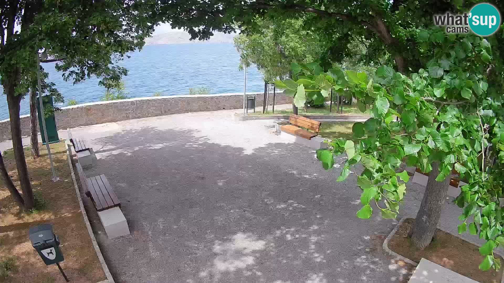 Senj Live Webcam – Schriftstellerpark und Velebit-Kanal
