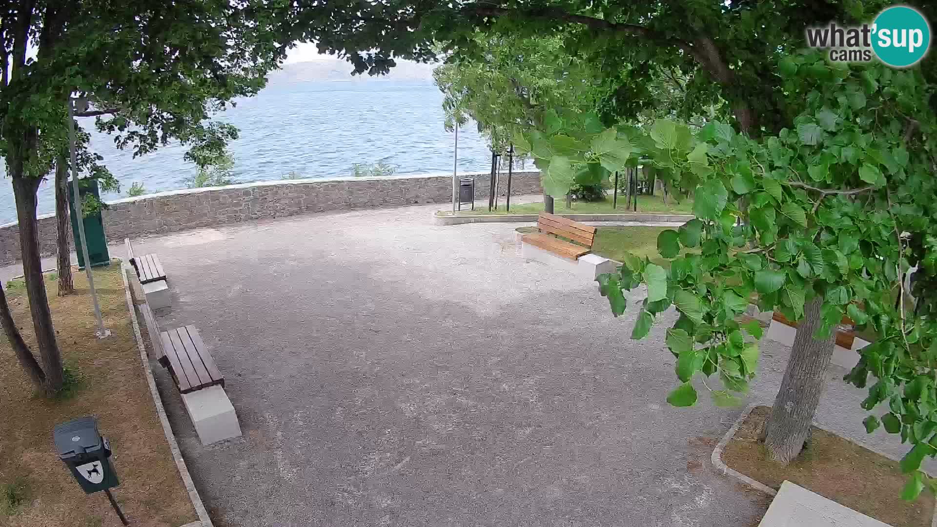 Senj Live Webcam – Schriftstellerpark und Velebit-Kanal