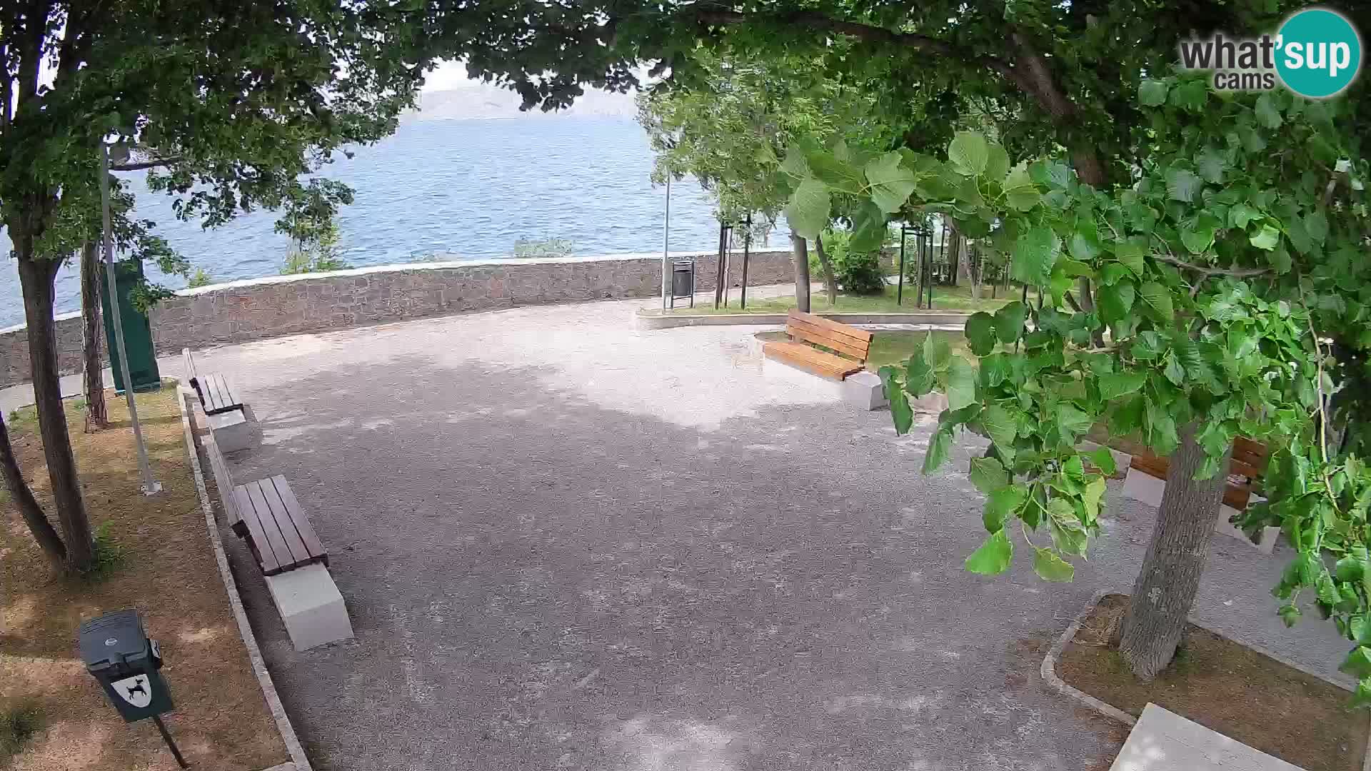 Senj Live Cam – Writers’ Park and the Velebit Channel