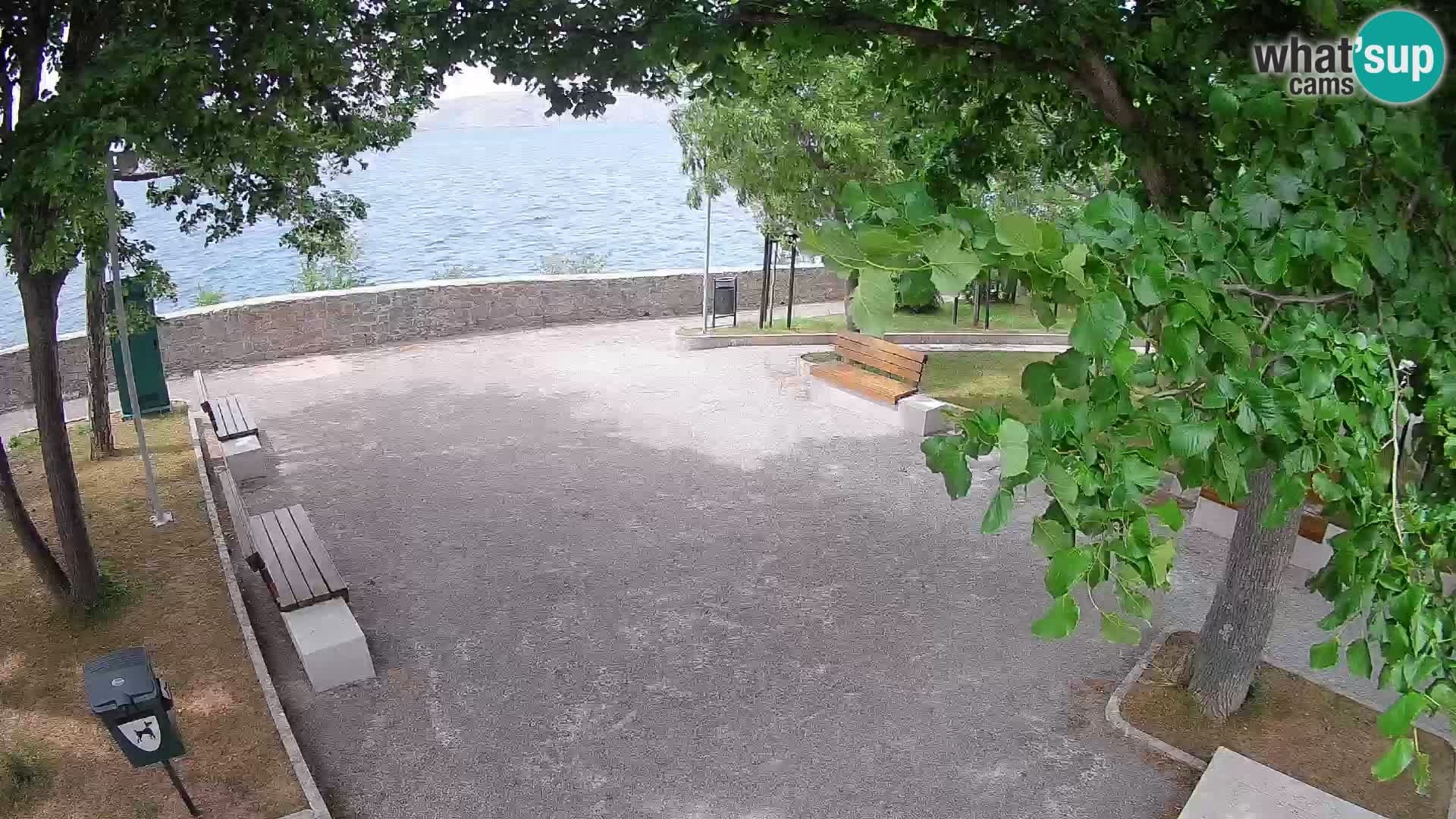 Senj Live Webcam – Schriftstellerpark und Velebit-Kanal