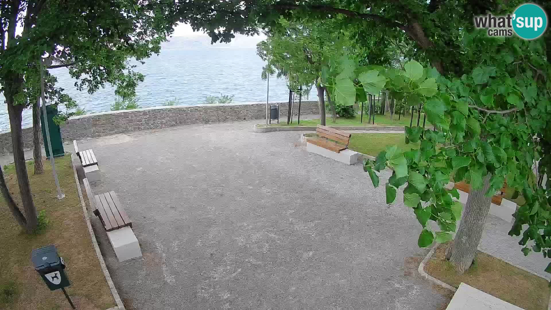 Senj Live Webcam – Schriftstellerpark und Velebit-Kanal