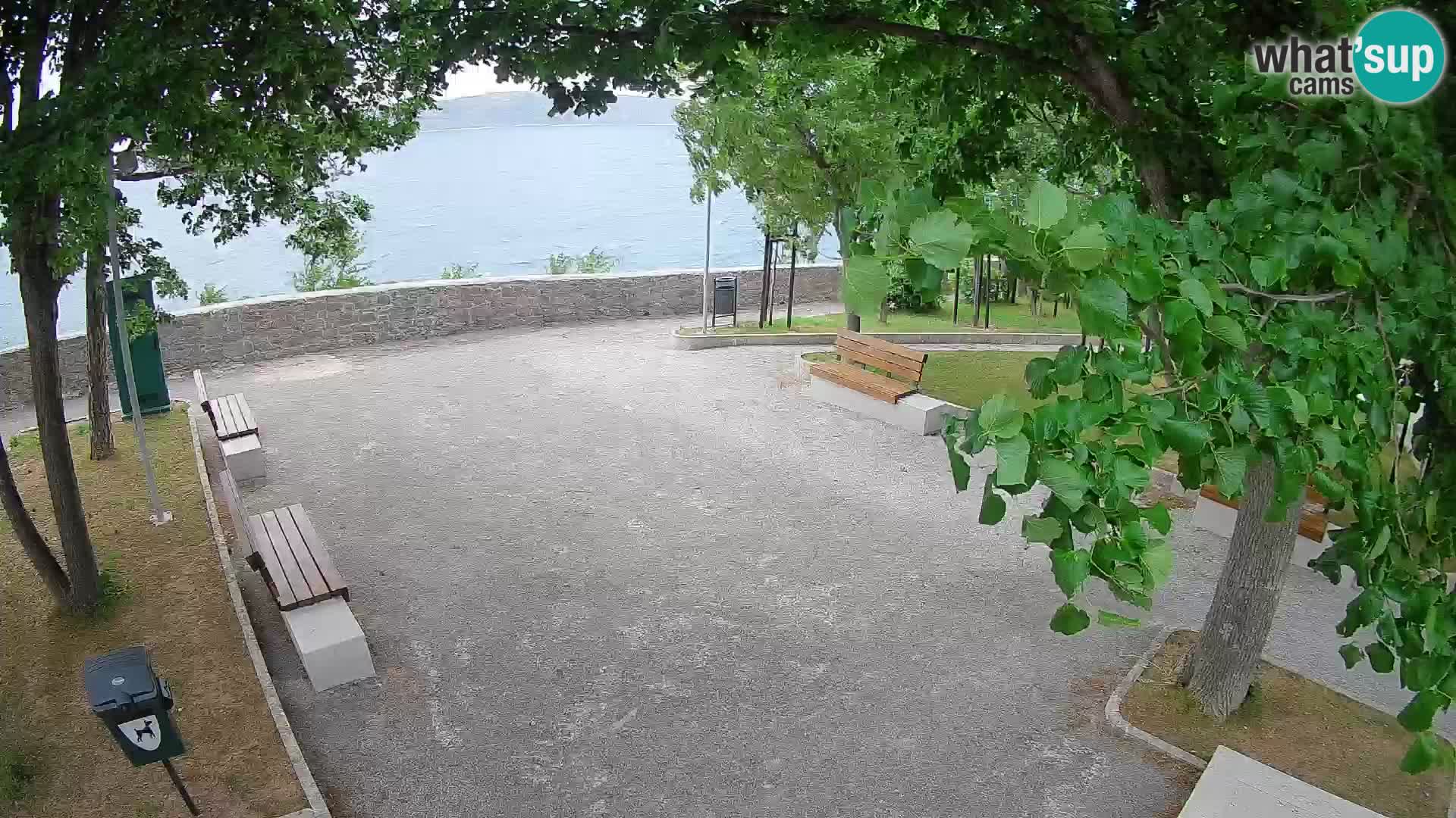 Senj Live Webcam – Schriftstellerpark und Velebit-Kanal