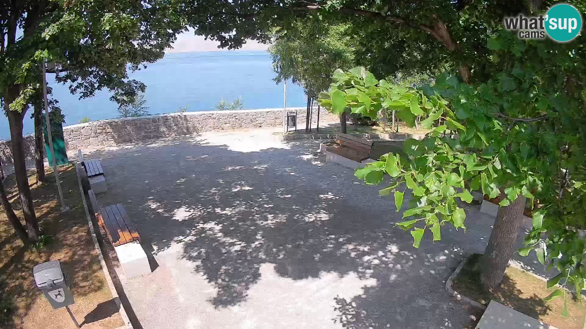 Senj Live Cam – Writers’ Park and the Velebit Channel