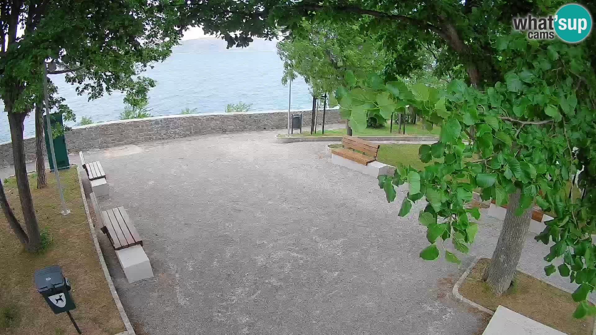Senj Live Cam – Writers’ Park and the Velebit Channel